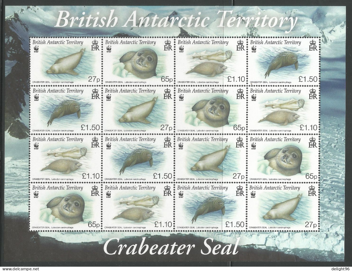 2009 British Antarctic Territory WWF Crabeater Seal Sheetlet (** / MNH / UMM) - Ungebraucht