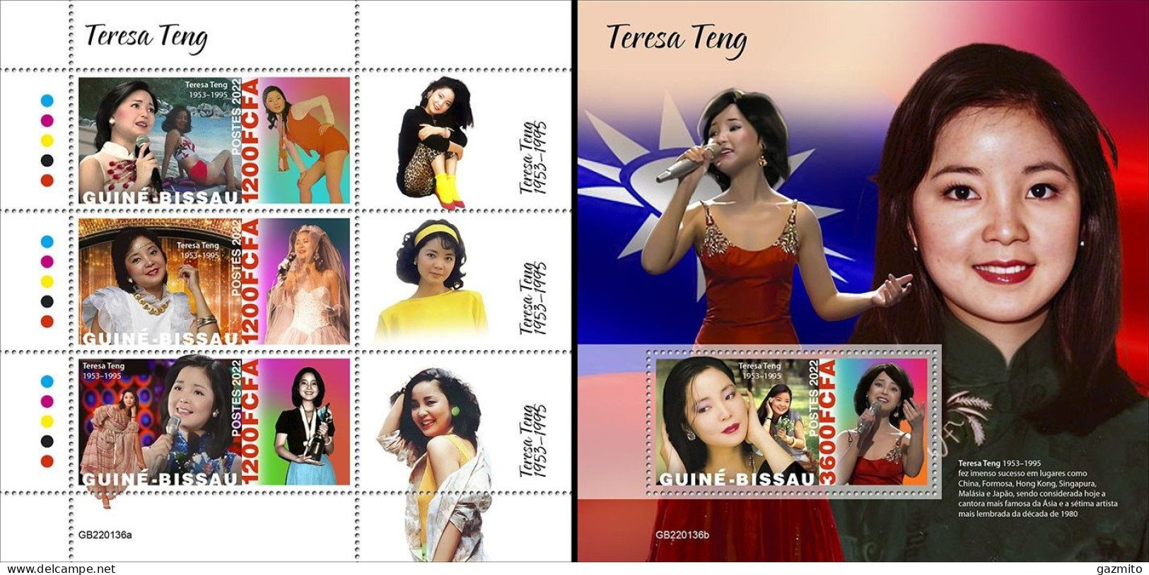 Guinea Bissau 2022, Music, Chinese Singer, 3val In BF+BF - Guinea-Bissau
