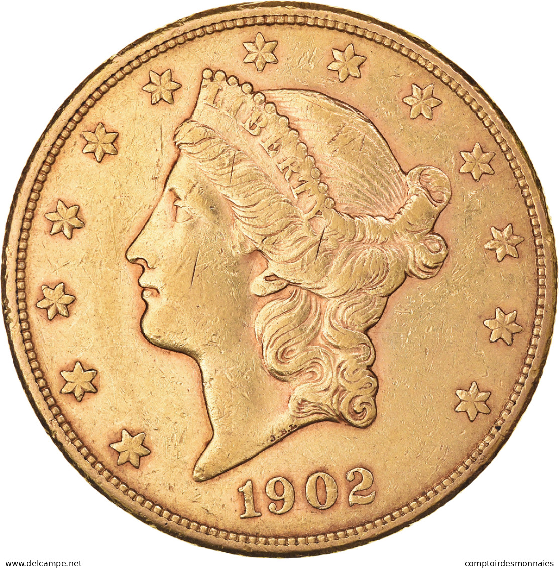 Monnaie, États-Unis, Double Eagle, $20, Double Eagle, 1902, San Francisco, TTB - 20$ - Double Eagles - 1877-1901: Coronet Head