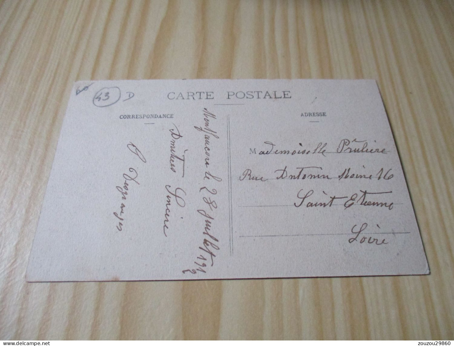 CPA Montfaucon (43).Le Bois De Figon - Carte Animée, Oblitérée Le 28/07/1912. - Montfaucon En Velay