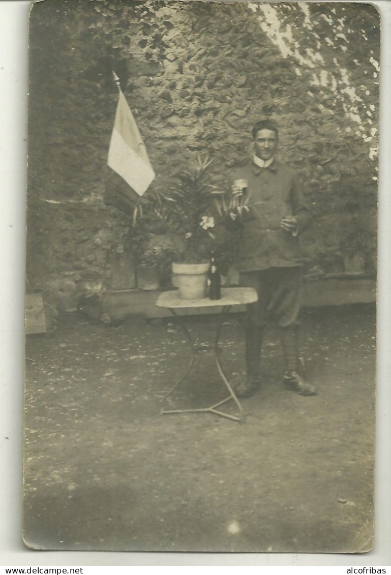 Militaria  Cpa Photo Militaire Severin Luttenbacher A Tournon  1915 Uniforme Genealogie - Uniformi
