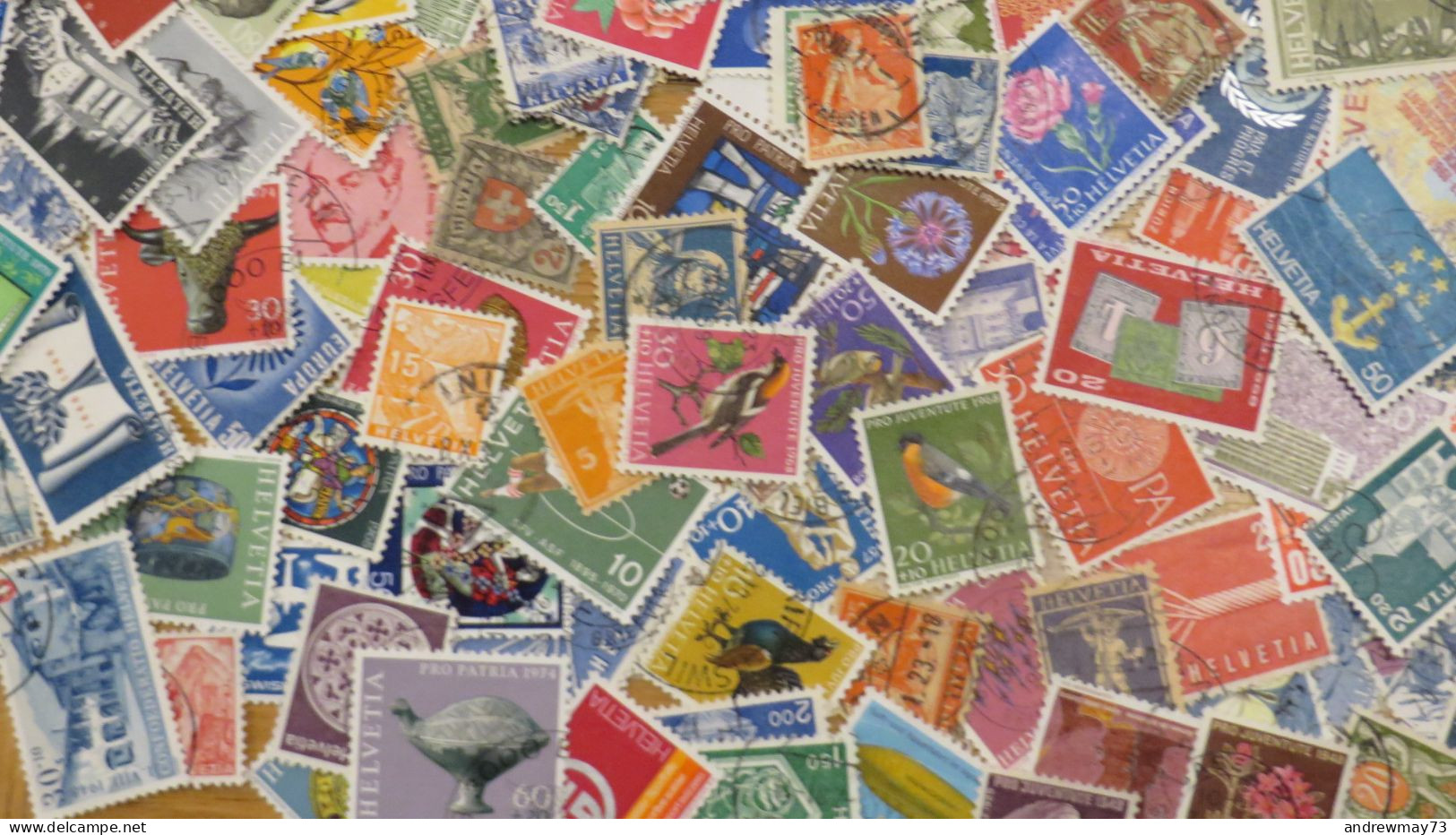 SWITZERLAND- NICE USED SELECTION- 724 DIFFERENT STAMPS- BARGAIN PRICE