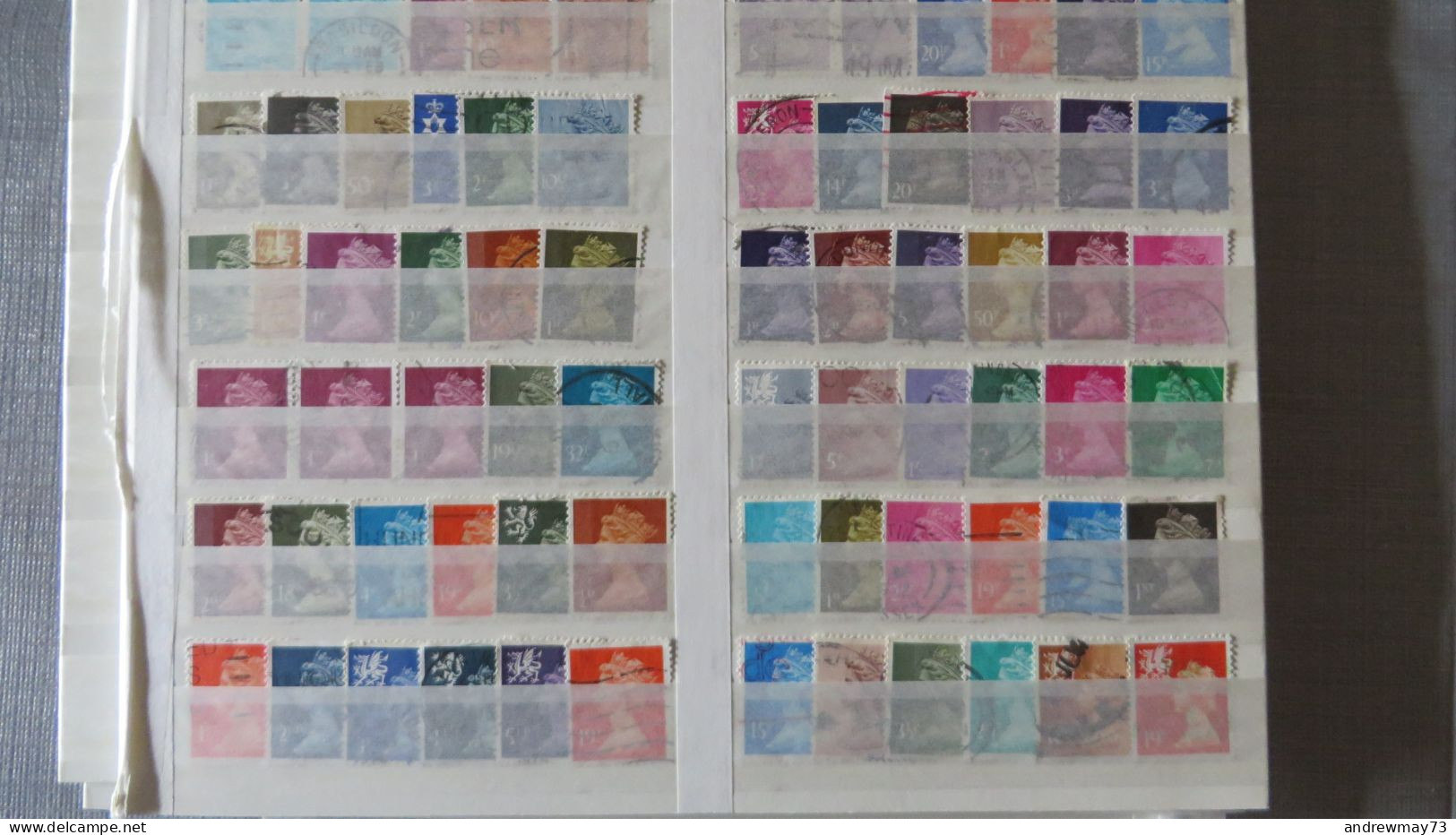 GREAT BRITAIN- 610 DIFFERENT USED STAMPS- SINGLE UP TO 120 £ -BARGAIN PRICE