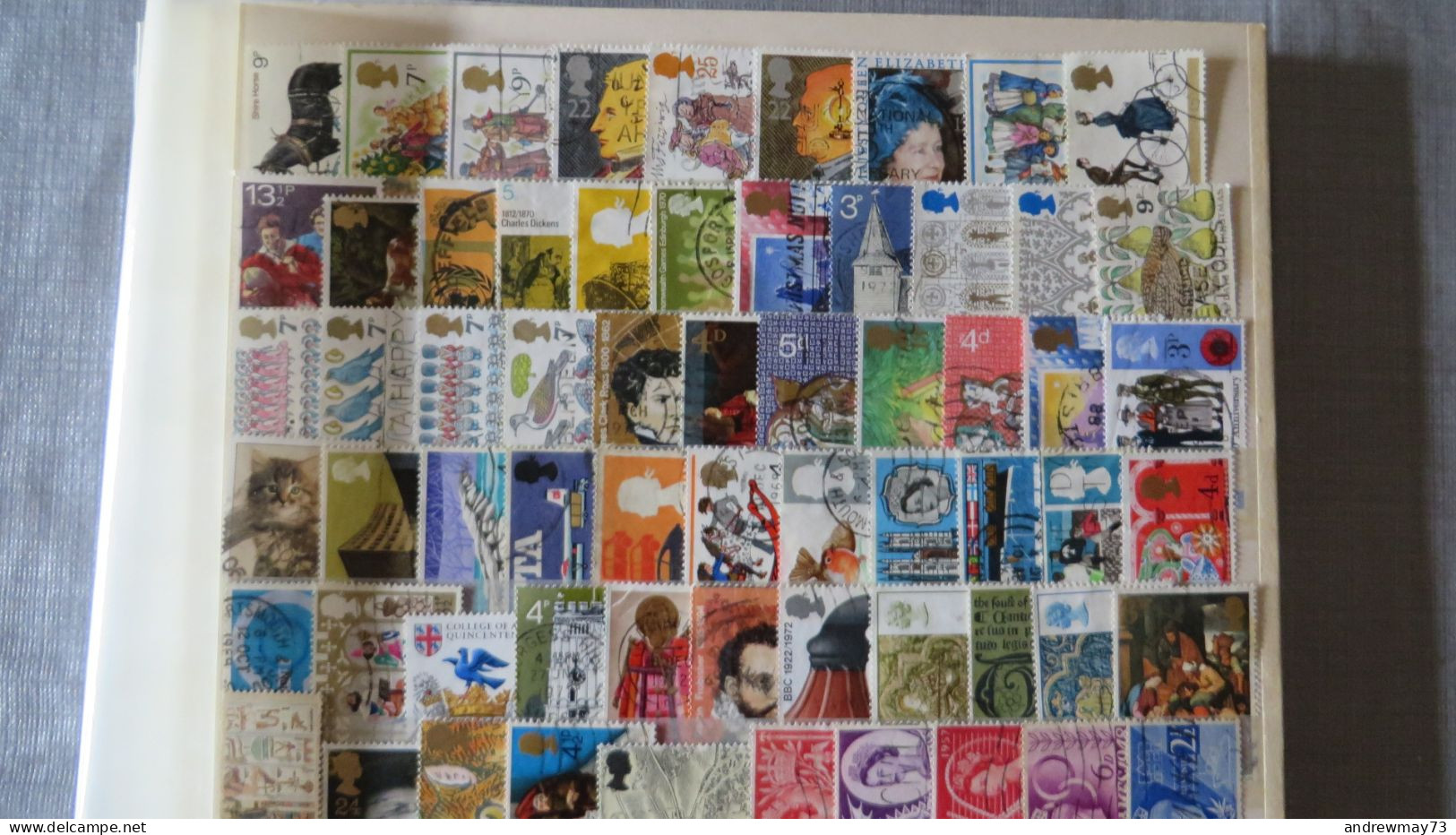 GREAT BRITAIN- 610 DIFFERENT USED STAMPS- SINGLE UP TO 120 £ -BARGAIN PRICE