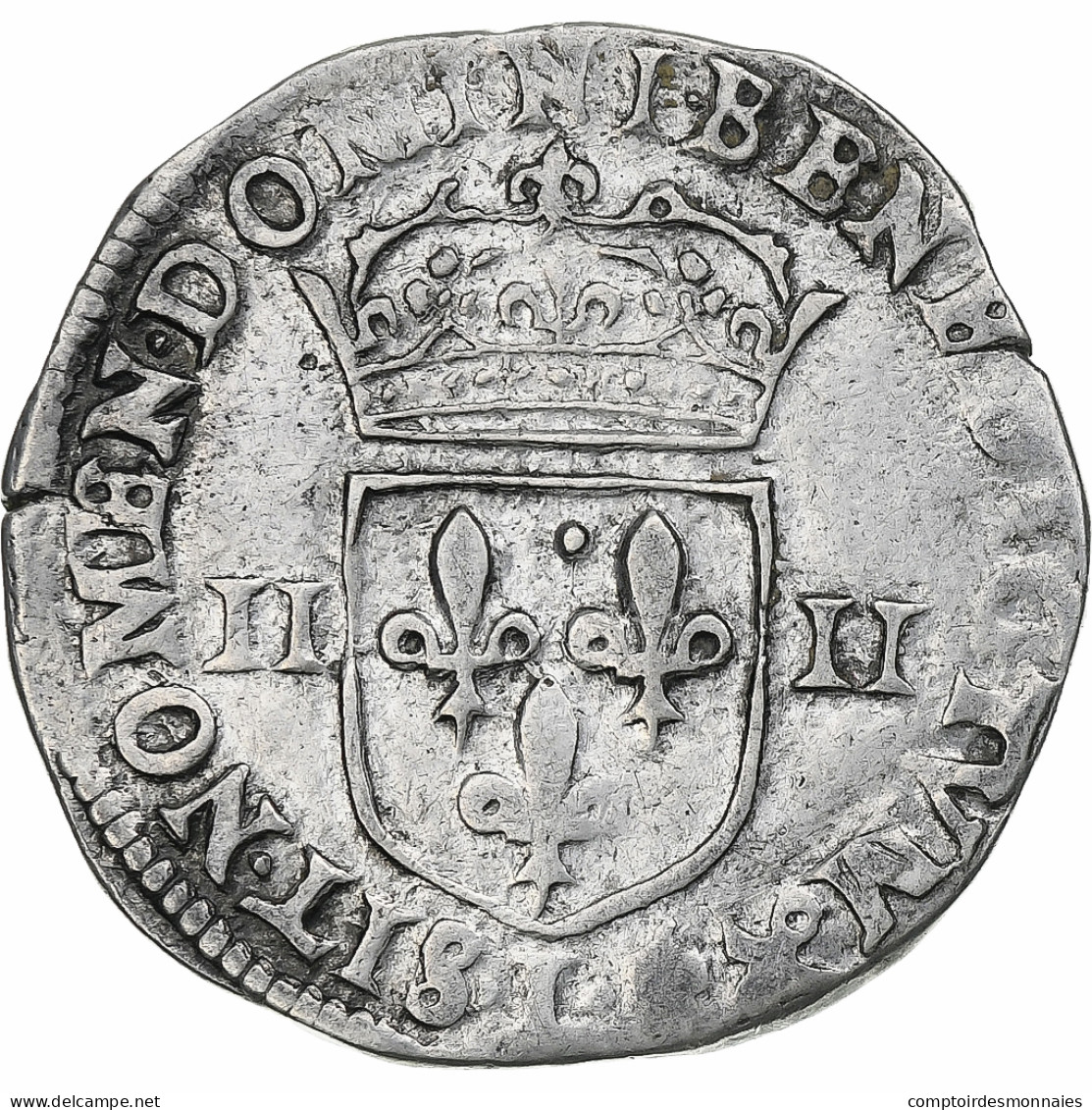 France, Henri IV, 1/4 Ecu, 1603, Bayonne, Argent, TTB, Gadoury:597 - 1589-1610 Enrico IV
