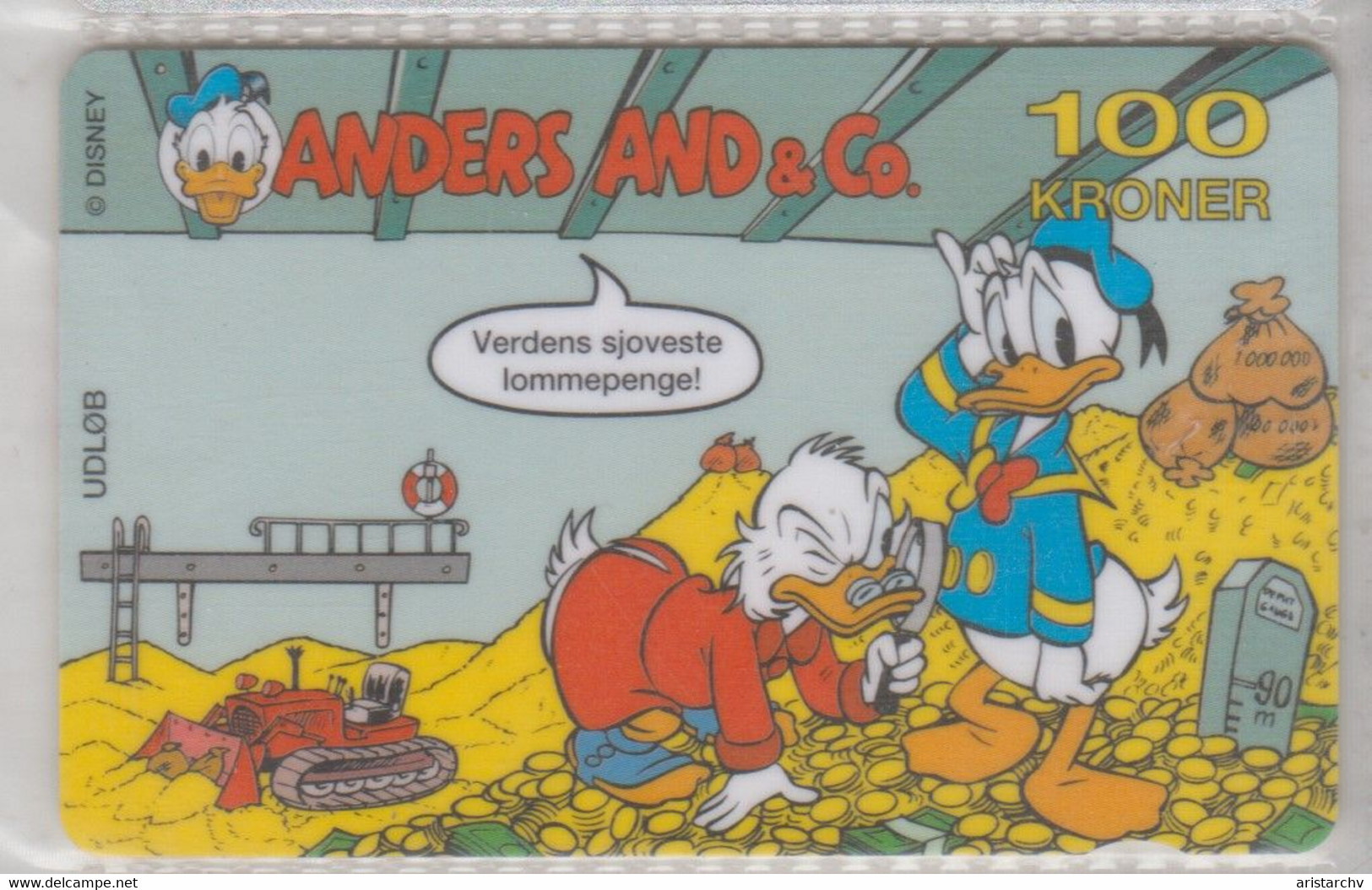 DENMARK 1995 DISNEY DONALD DUCK DUMMY NO CHIP - Danemark