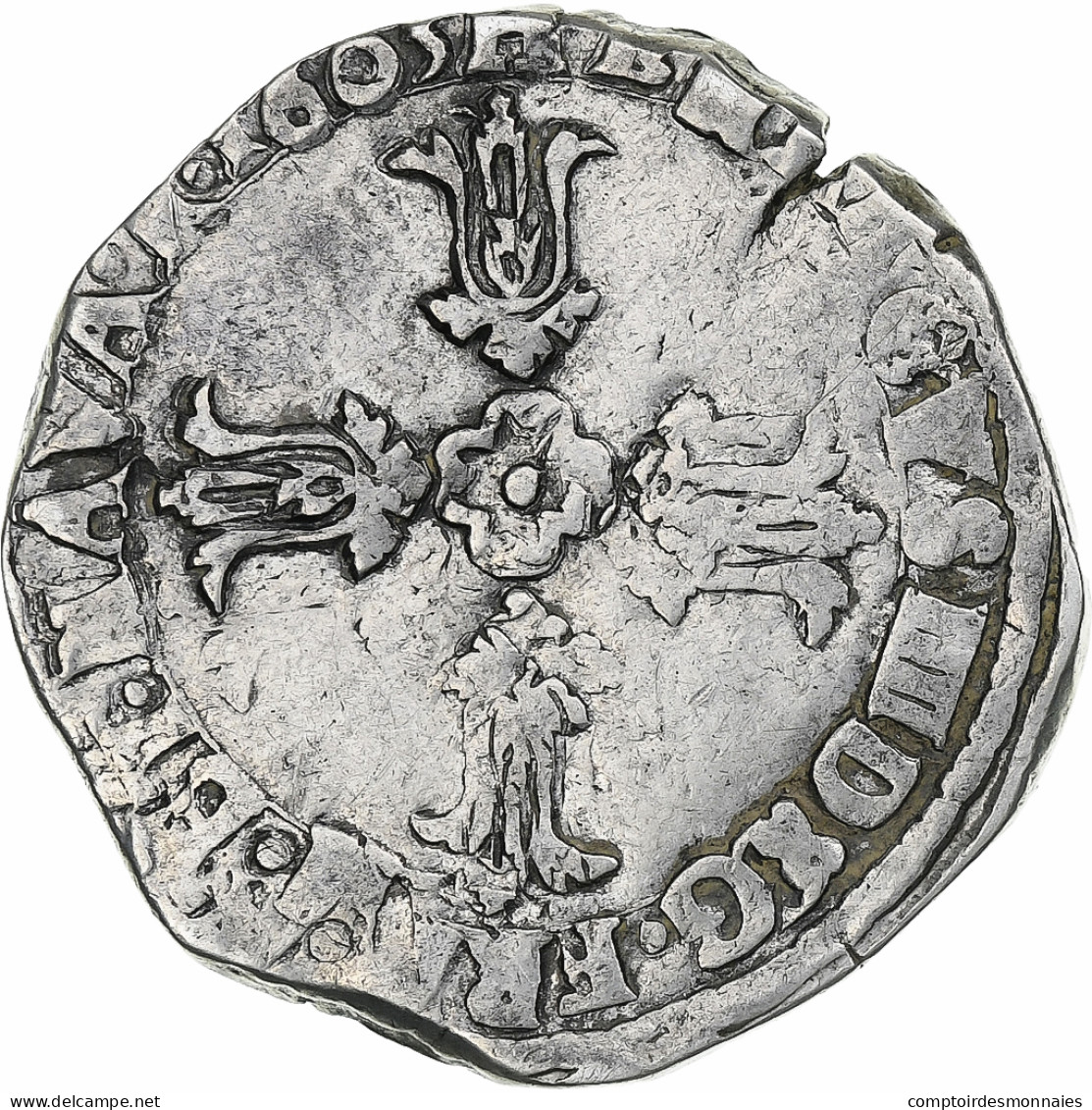 France, Henri IV, 1/4 Ecu, 1605, Bordeaux, Argent, TTB, Gadoury:597 - 1589-1610 Henri IV Le Vert-Galant