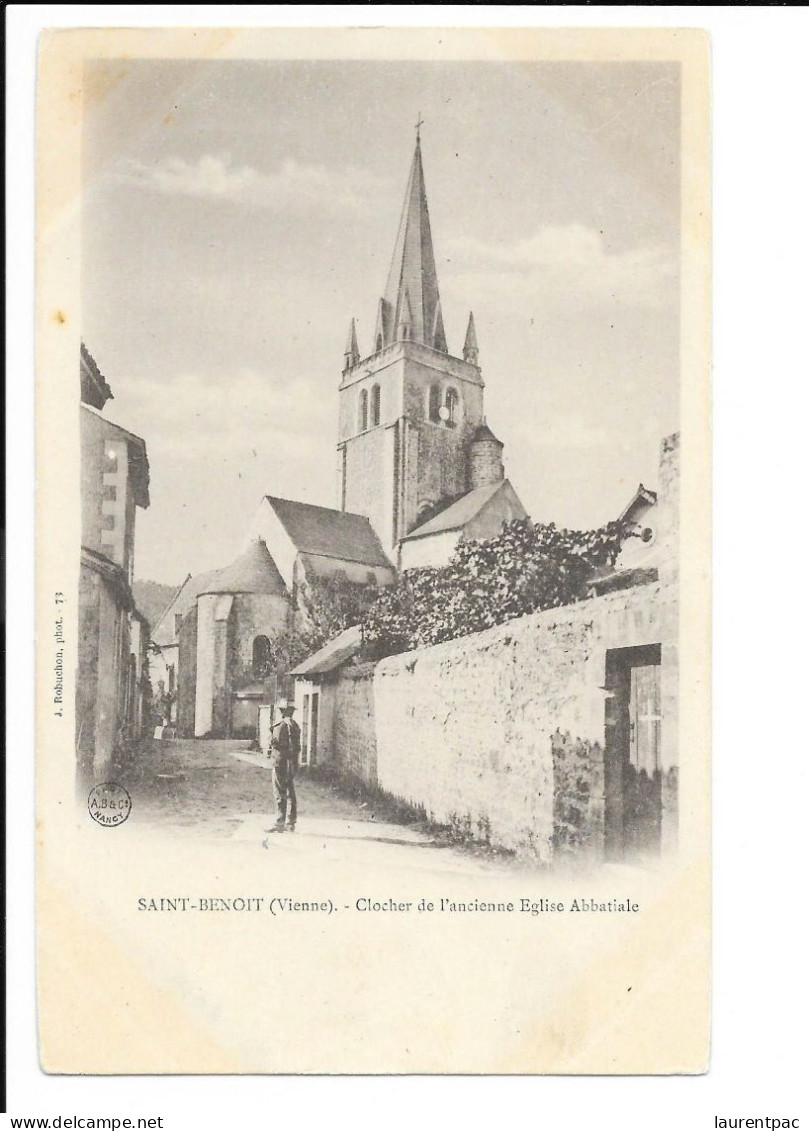 Saint-Benoît - Clocher De L'ancienne Eglise Abbatiale - édit. J. Robuchon 73 + Verso - Saint Benoit