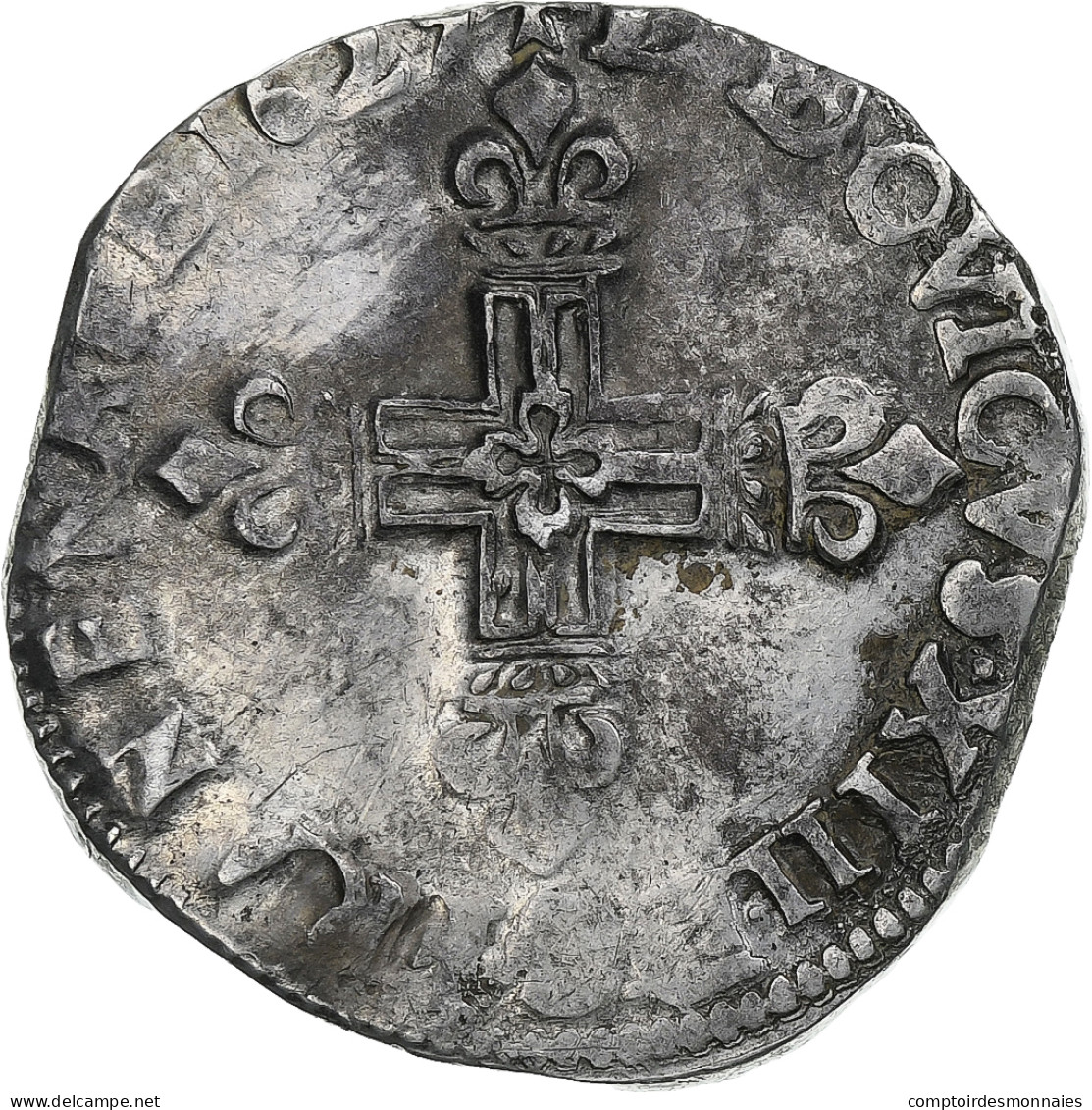 France, Louis XIII, 1/4 Ecu, 1629, Bayonne, Argent, TB+, Gadoury:27 - 1610-1643 Ludwig XIII. Der Gerechte