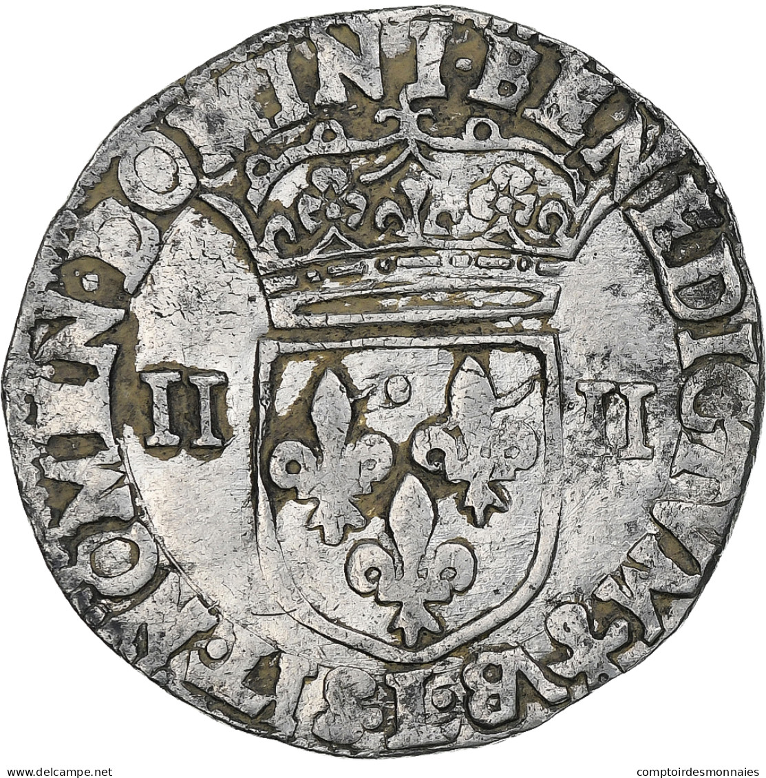 France, Louis XIII, 1/4 Ecu, 1628, Bayonne, Argent, TB+, Gadoury:27 - 1610-1643 Luigi XIII Il Giusto