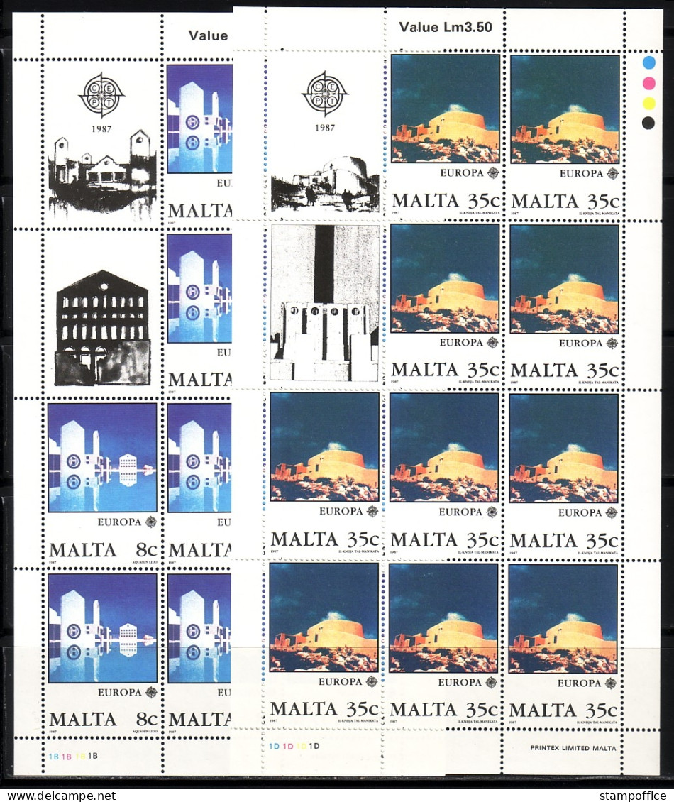 MALTA MI-NR. 766-767 POSTFRISCH(MINT) KLEINBOGENSATZ EUROPA 1987 MODERNE ARCHITEKTUR ST. JOSEPHS-KIRCHE - 1987