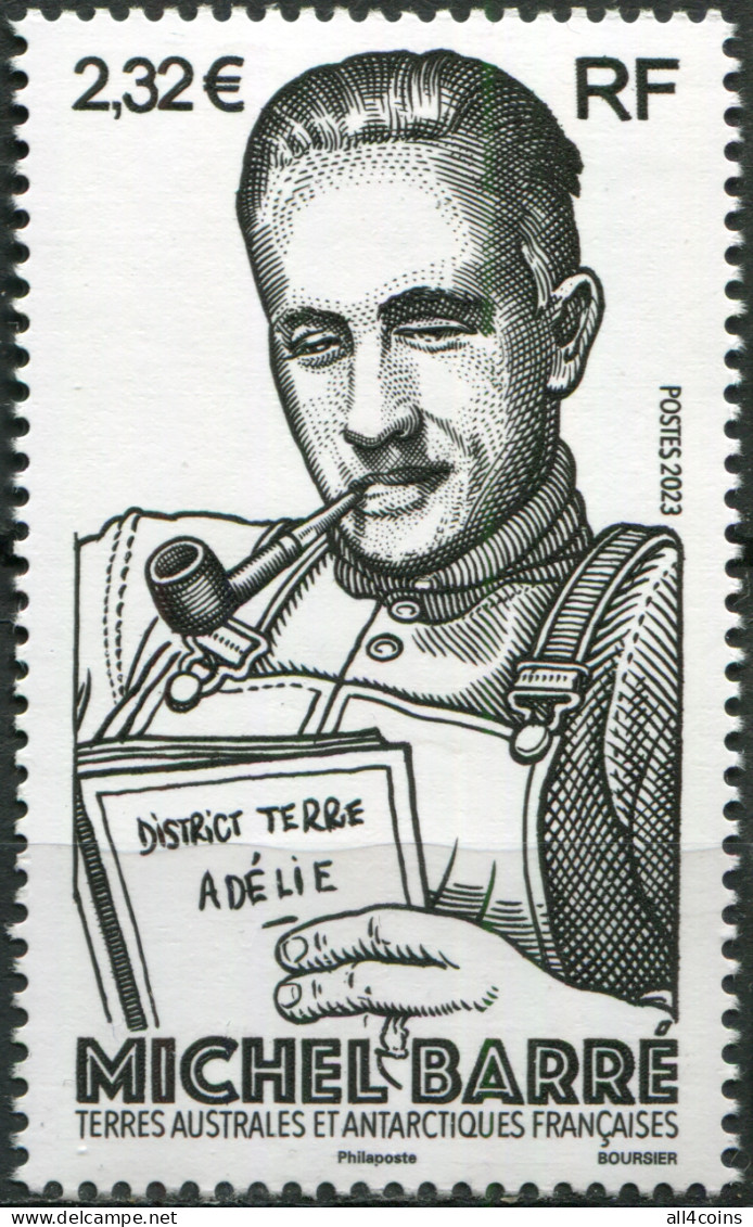 TAAF 2023. Michel Barré, Writer (MNH OG) Stamp - Neufs