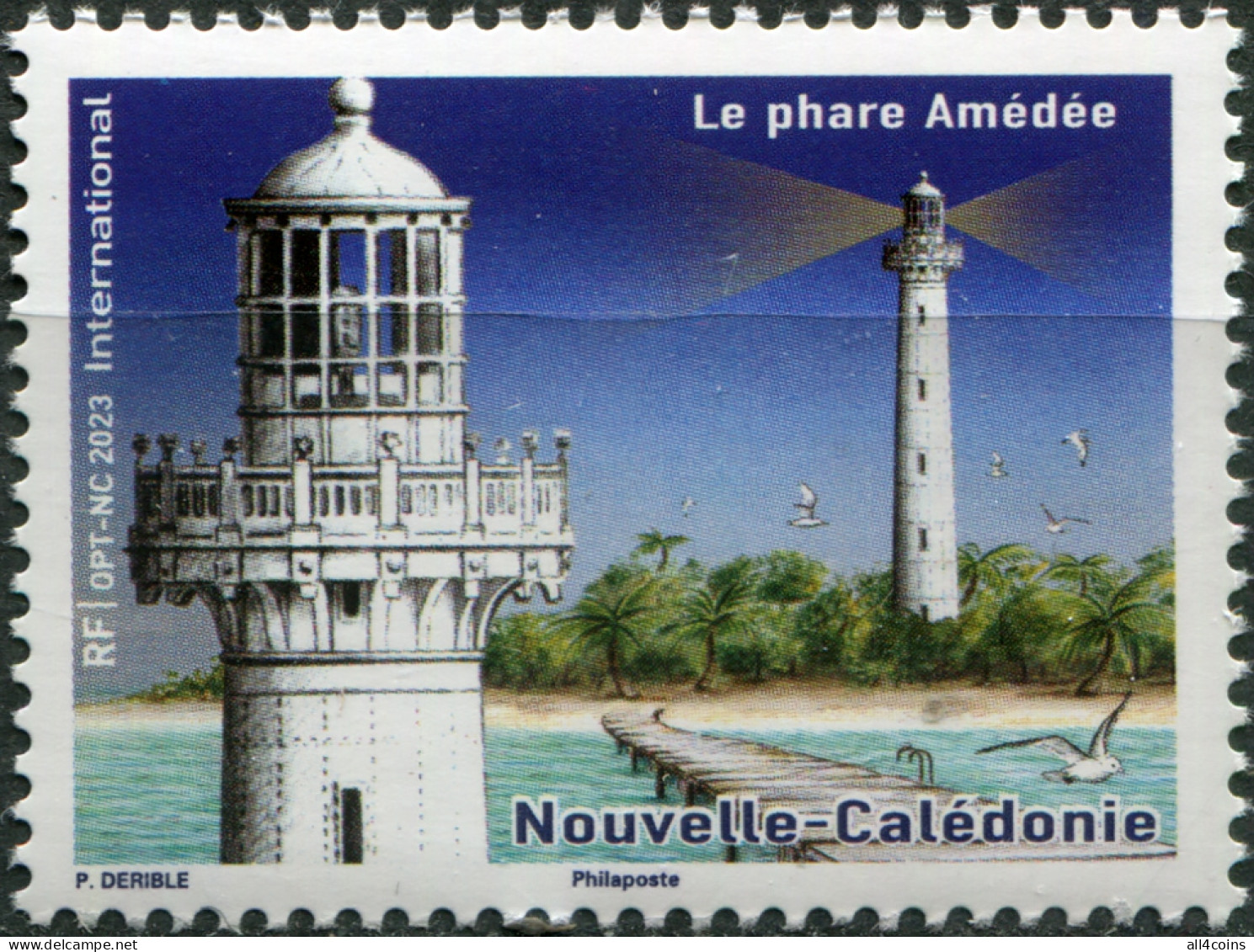 New Caledonia 2023. Amédée Lighthouse (MNH OG) Stamp - Ungebraucht