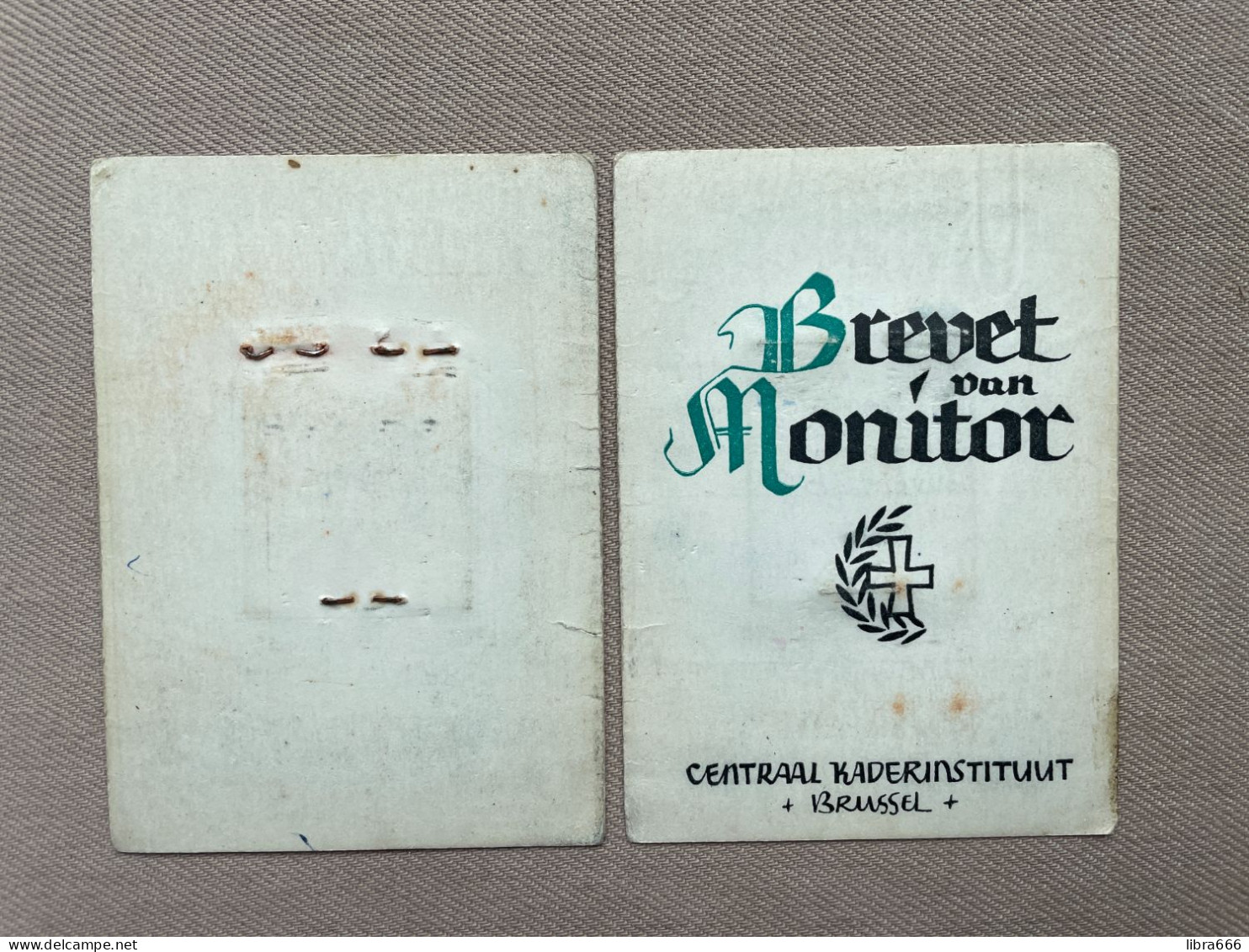 1960 - Brevet Van Monitor - CENTRAAL KADERINSTITUUT Brussel - CHIROJEUGD - JONGENS / JOACHUM Pierre, Leuven - Diplomi E Pagelle