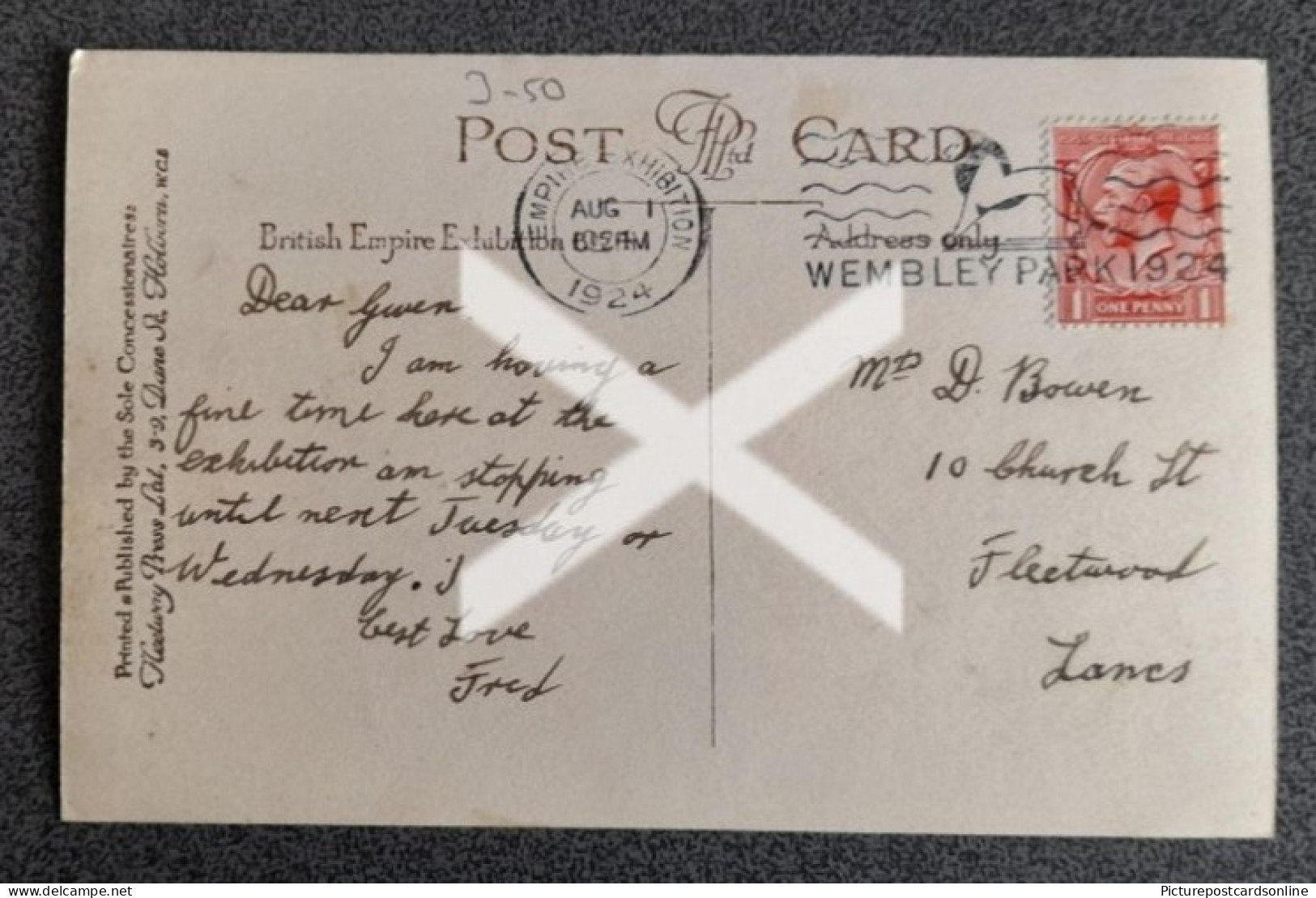 BRITISH EMPIRE EXHIBITION 1924 SLOGAN POSTMARK AT EXHIBITION ON THE MALAYA PAVILION POSTCARD - Non Classificati