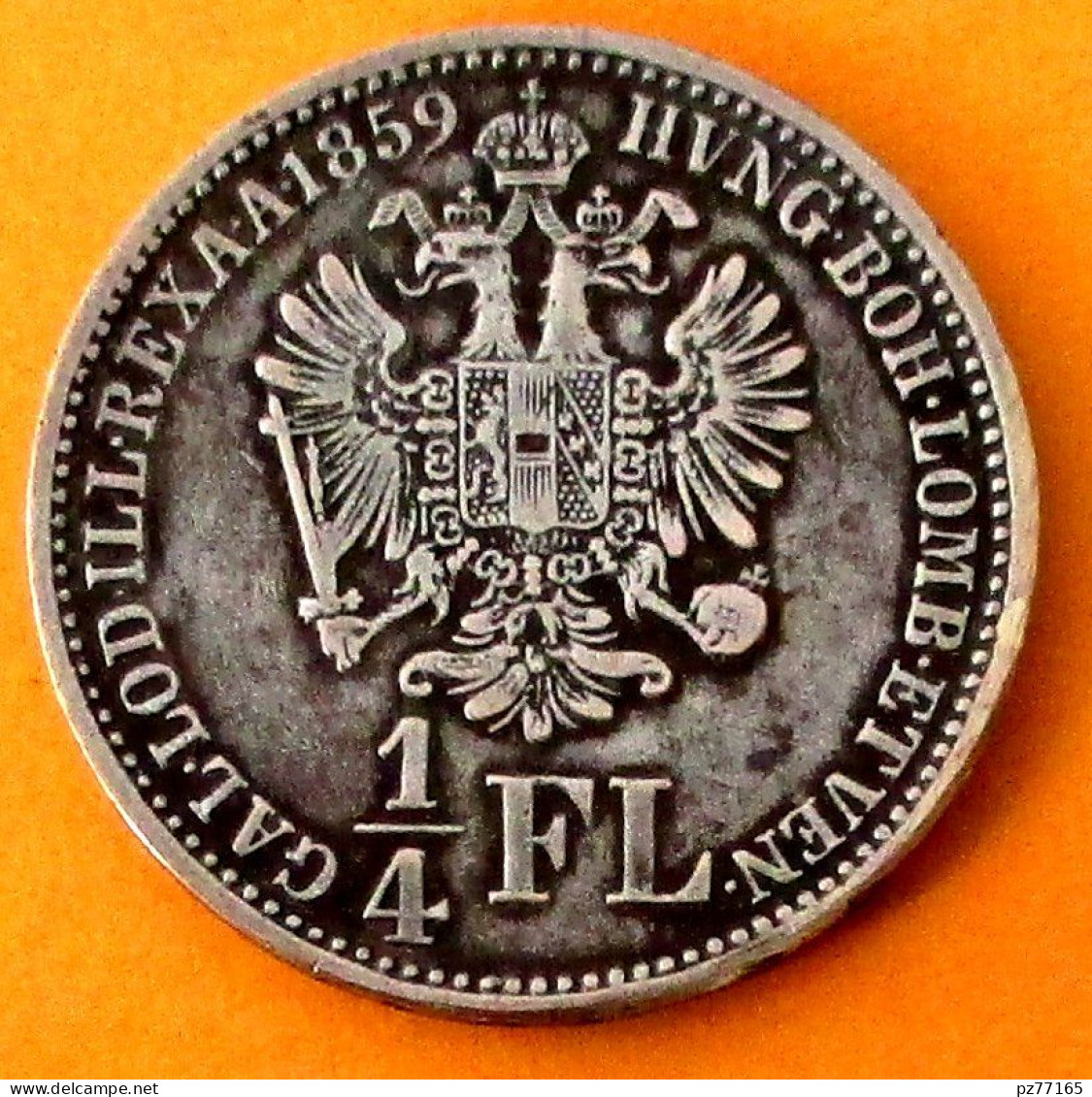 AUTRICHE. 1/4 FLORIN 1859..TTB.RARE.  Argent.. Silver. - Oesterreich