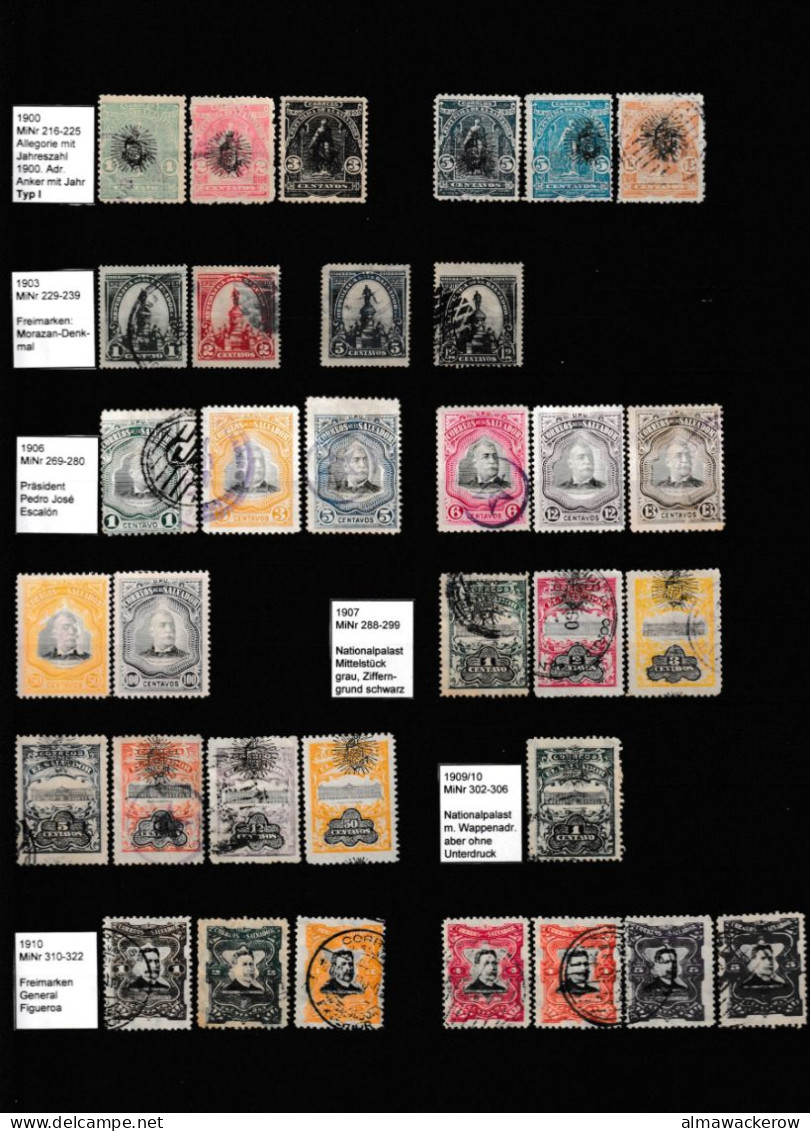 El Salvador 1867-1991 Collection Of Stamps From The First Issue Mainly Used O - El Salvador