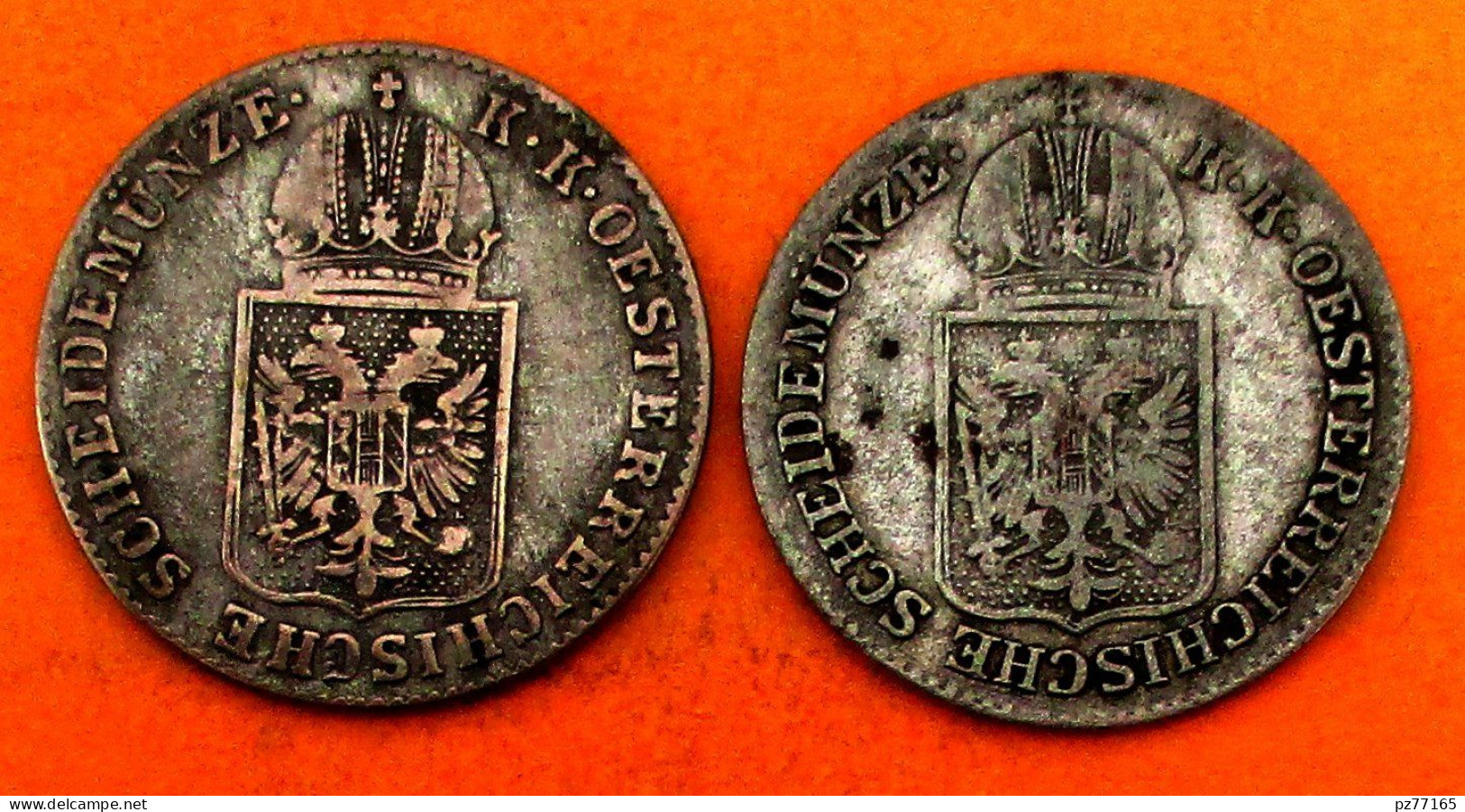 AUTRICHE. LOT, 6 KREUZER 1848 Et 1849..TTB..  Argent.. Silver. - Oesterreich