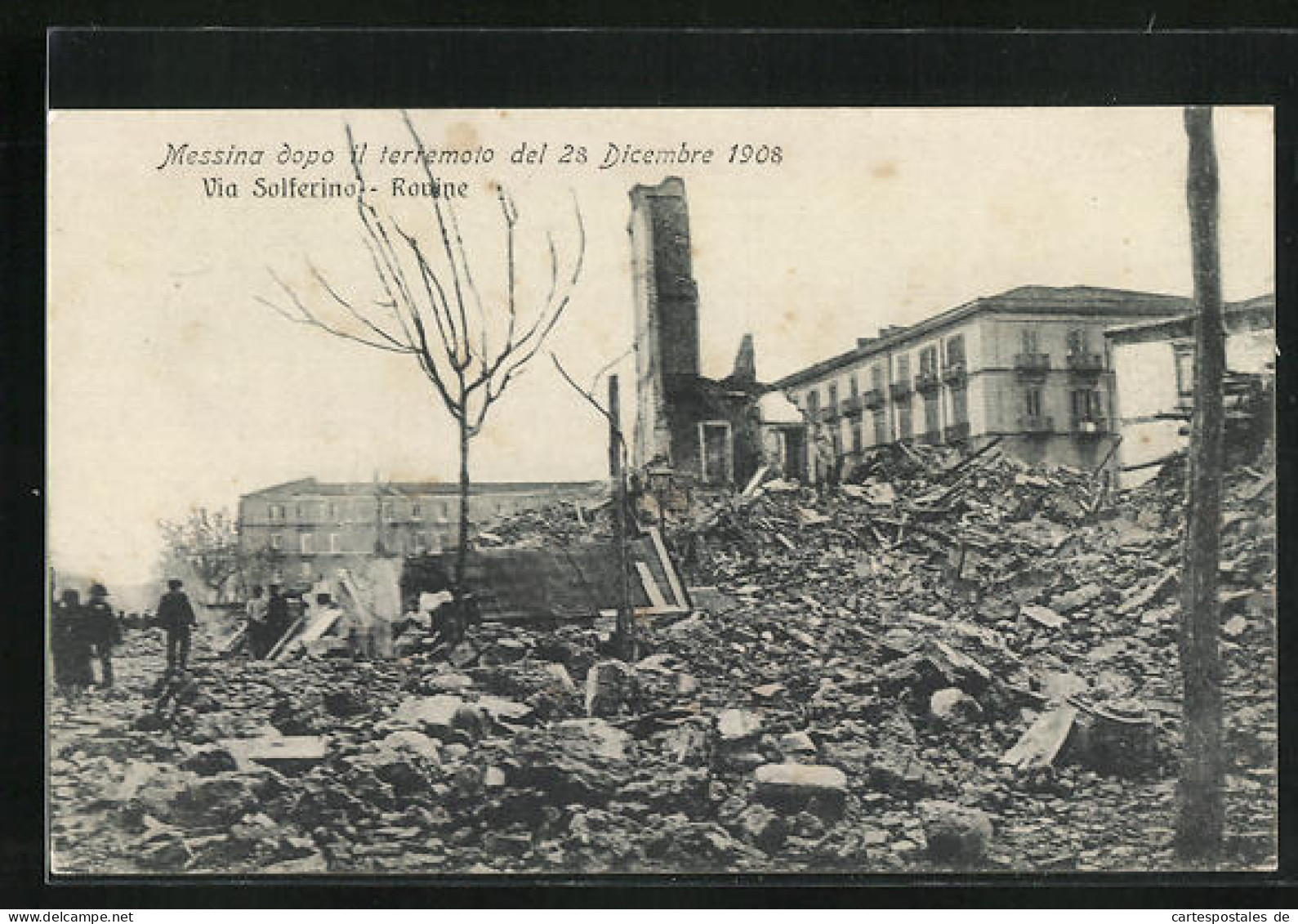 AK Messina, Ruine Nach Erdbeben 1908  - Disasters