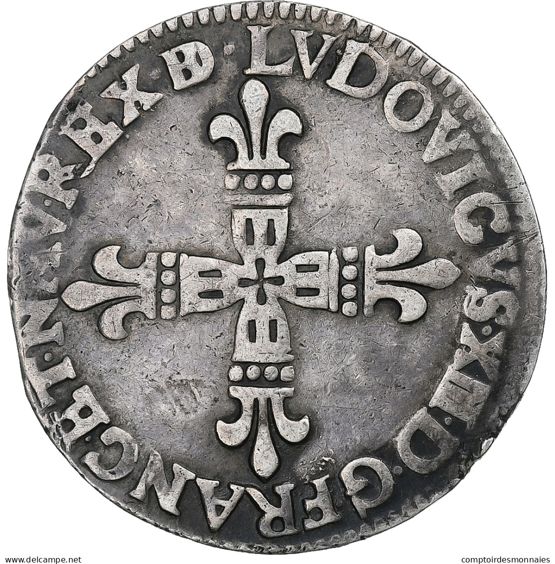 France, Louis XIII, 1/4 Ecu De Béarn, 1610, Pau, Argent, TTB, Gadoury:30 - 1610-1643 Ludwig XIII. Der Gerechte