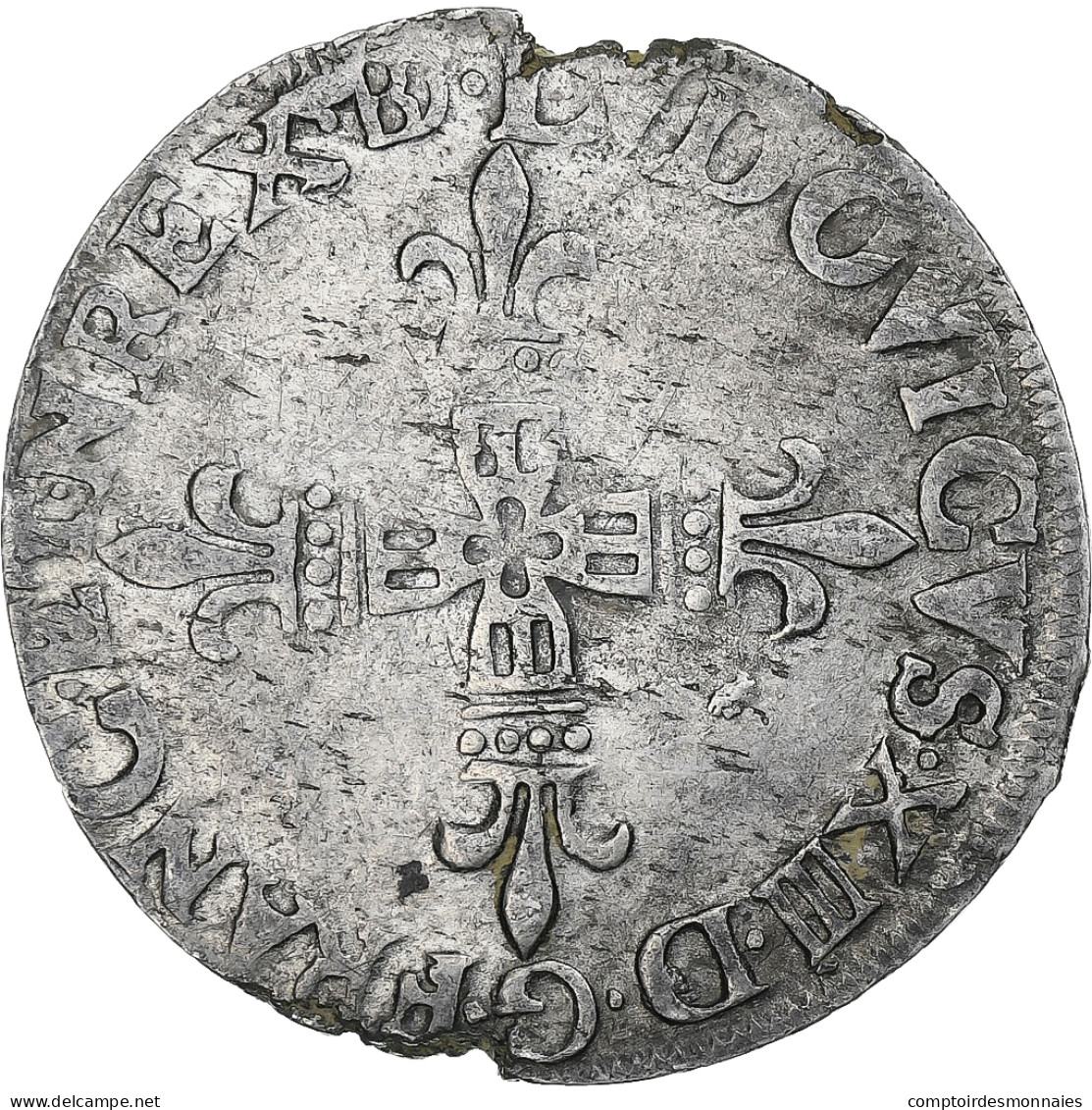 France, Louis XIII, 1/4 Ecu De Béarn, 1610-1643, Pau, Argent, TTB, Gadoury:30 - 1610-1643 Luis XIII El Justo