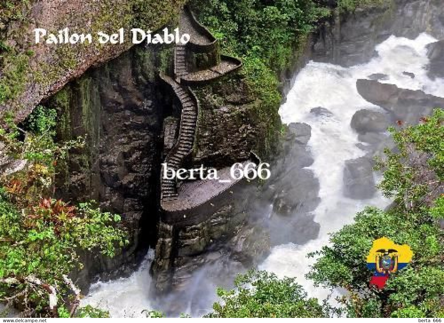 Ecuador Baños Devil's Cauldron Fall New Postcard - Equateur