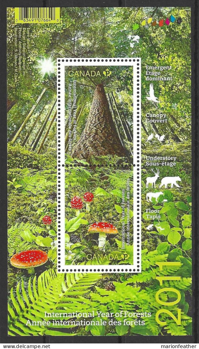 CANADA....QUEEN ELIZABETH II...(1952-22.)....." 2011 "....FOREST......MINI SHEET.....MNH.. - Unused Stamps