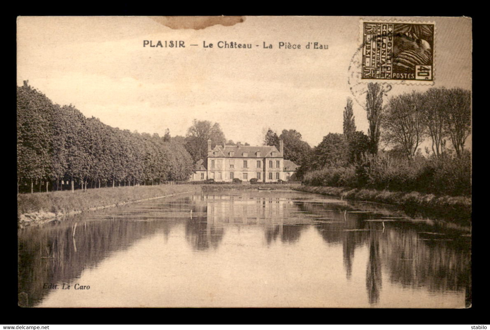 78 - PLAISIR - LE CHATEAU - LA PIECE D'EAU - Plaisir