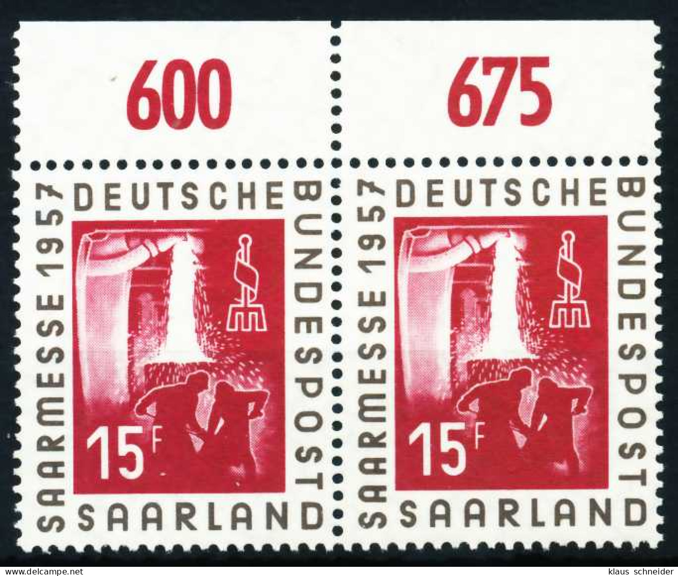 SAAR OPD 1957 Nr 400 Postfrisch WAAGR PAAR ORA X5F6EEA - Unused Stamps