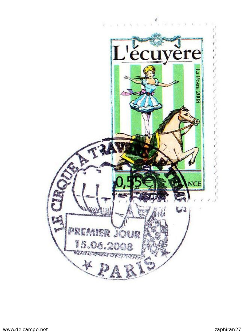 PARIS LE CIRQUE A  TRAVERS LE TEMPS / L'ECUYERE (15-6-2008)   #526# - Circo