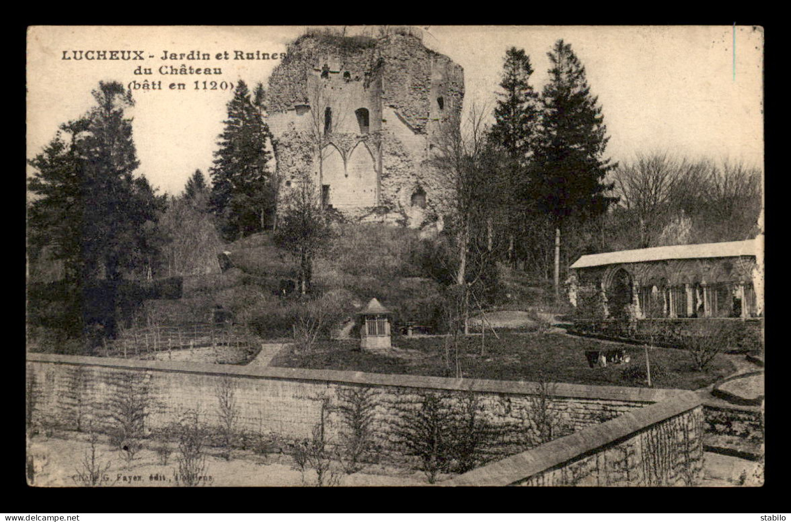 80 - LUCHEUX - JARDIN ET RUINES DU CHATEAU - Lucheux