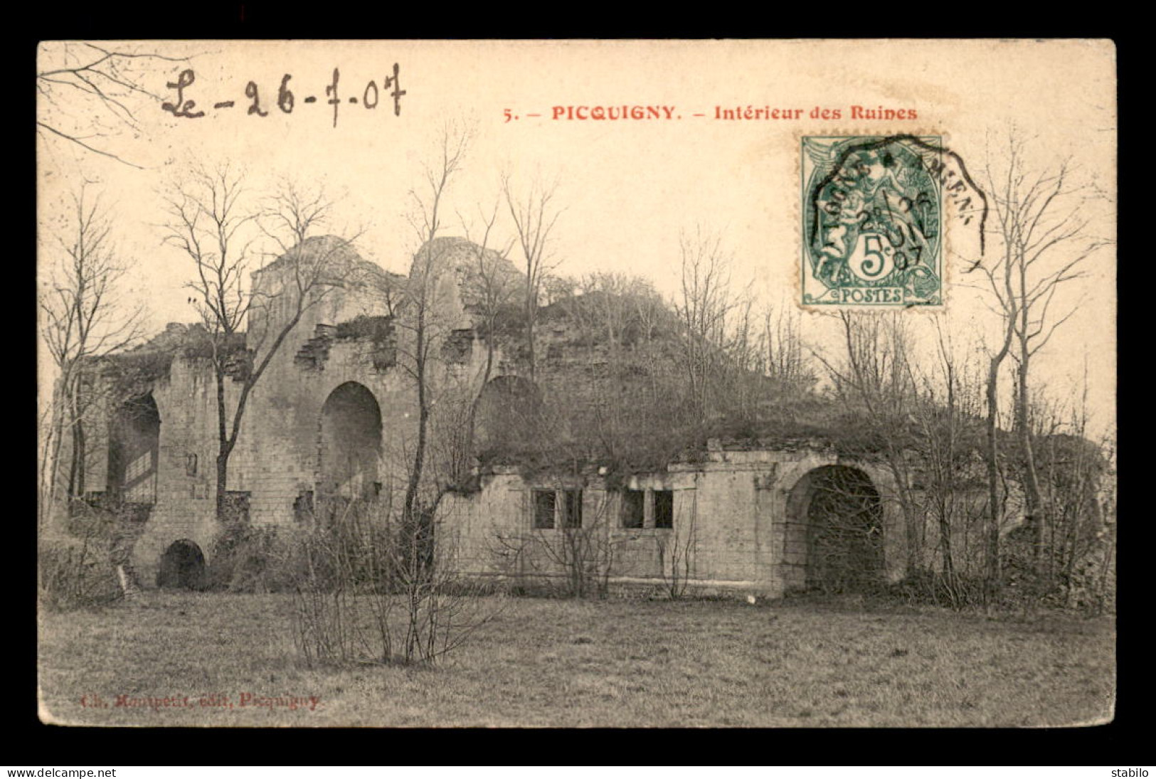 80 - PICQUIGNY - INTERIEUR DES RUINES - Picquigny