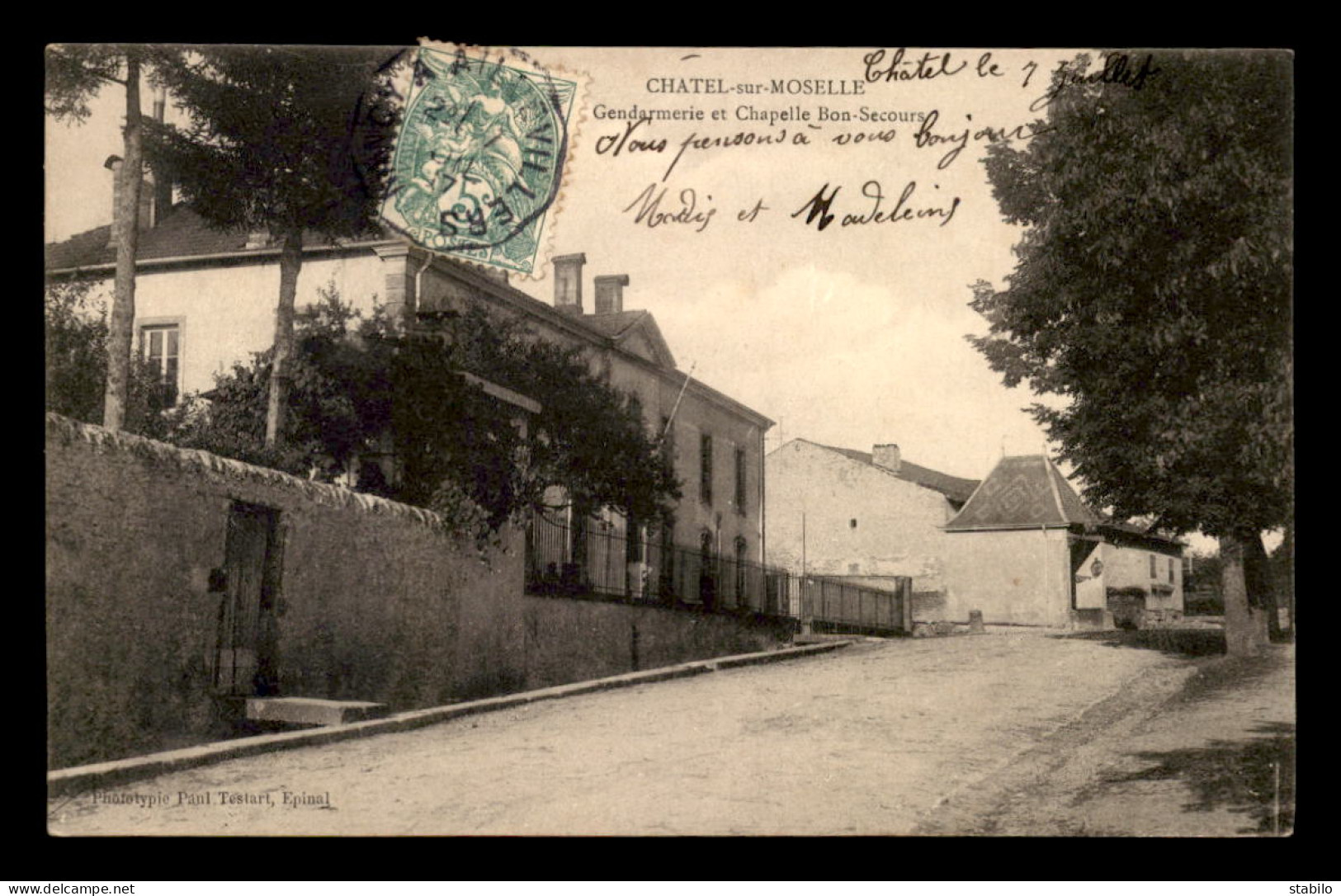 88 - CHATEL-SUR-MOSELLE - GENDAMERIE ET CHAPELLE BON-SECOURS - Chatel Sur Moselle