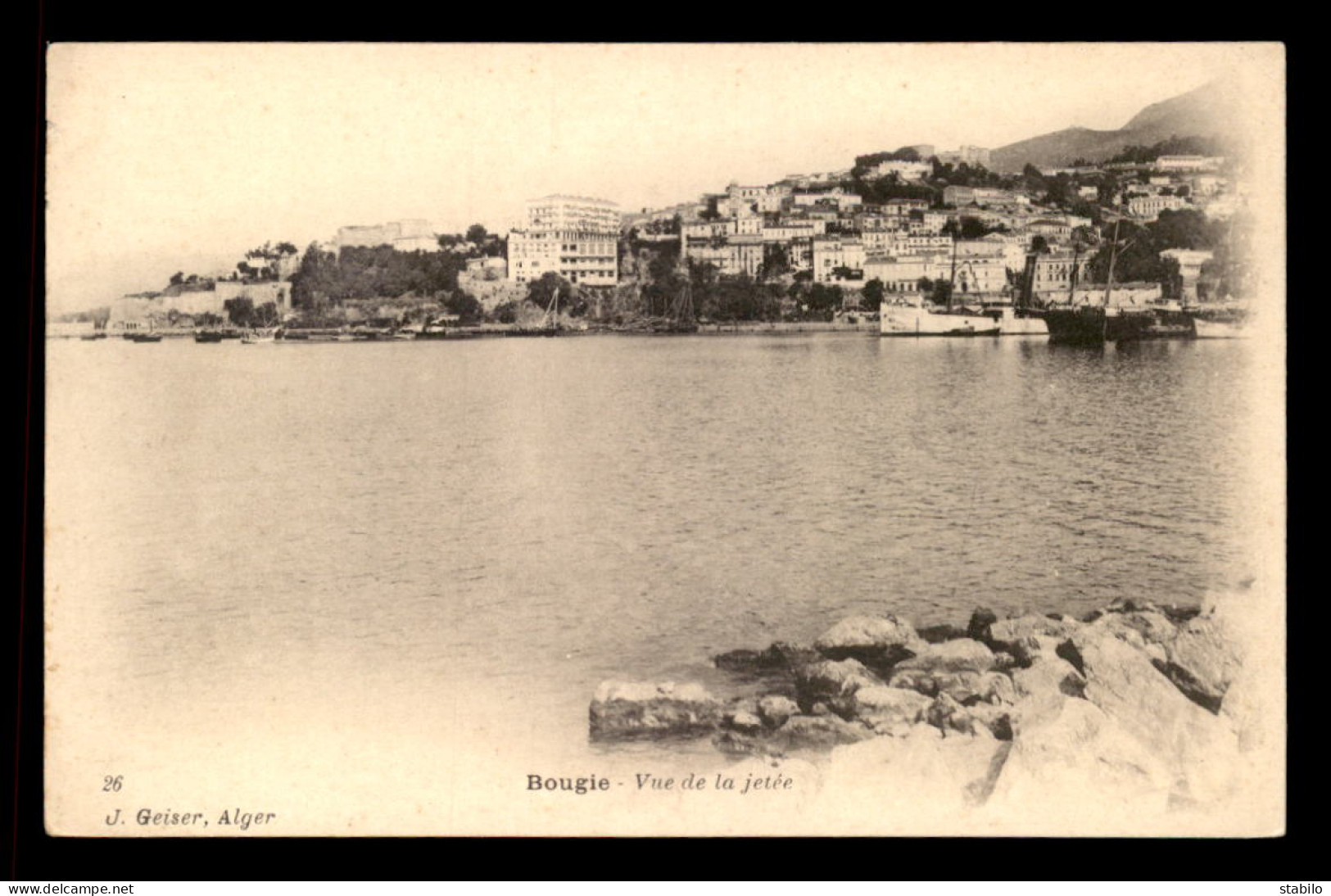 ALGERIE - BOUGIE - VUE DE LA JETEE - EDITEUR GEISER - Bejaia (Bougie)