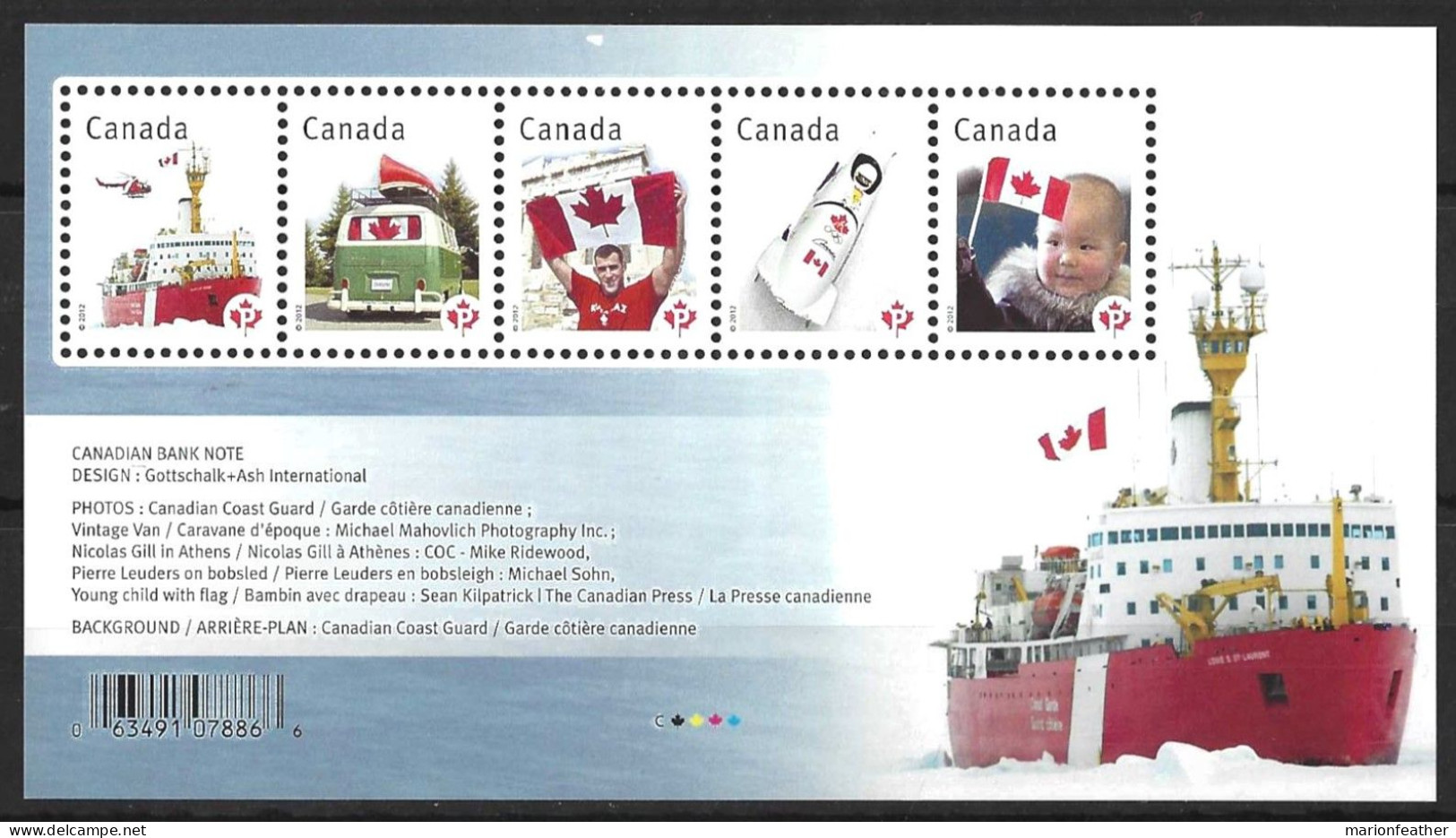 CANADA....QUEEN ELIZABETH II...(1952-22.)....." 2011 "...COAST GUARD.......MINI SHEET.....MNH.. - Ships