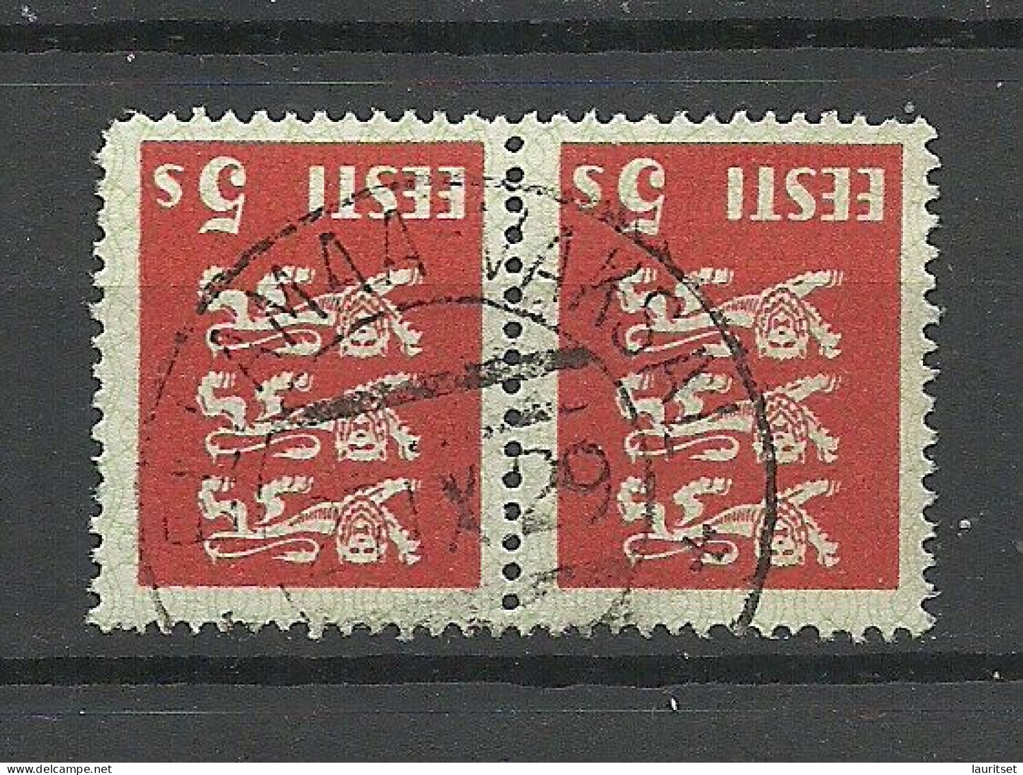 Estland Estonia 1929 HELLAMAA-VAKSAL Michel 77 As Pair - Estonia