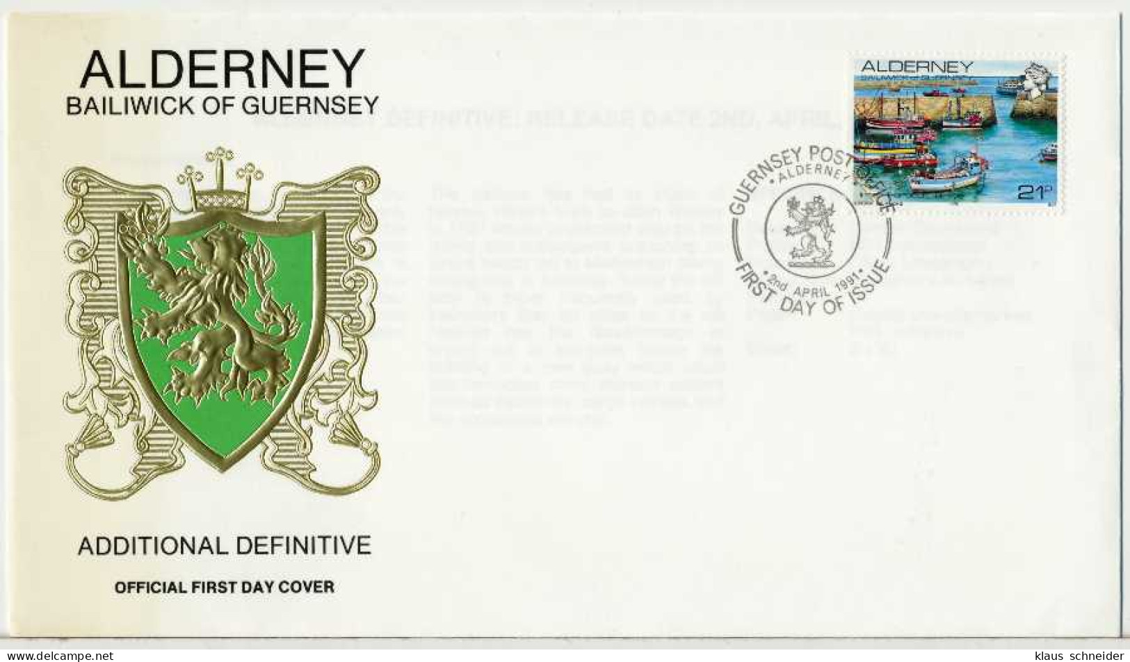 ALDERNEY Nr 48 BRIEF FDC X7CE1F6 - Alderney