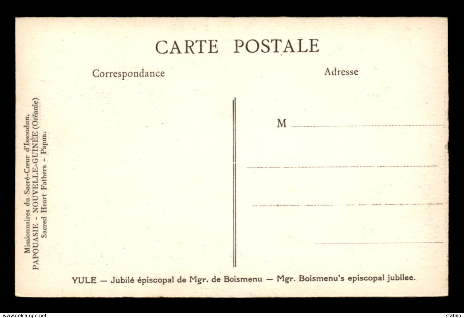 MISSIONS - SACRE-COEUR D'ISSOUDUN - OCEANIE - PAPOUASIE - NOUVELLE-GUINEE - YULE, JUBILE EPISCOPAL DE MGR DE BOISMENU - Missions