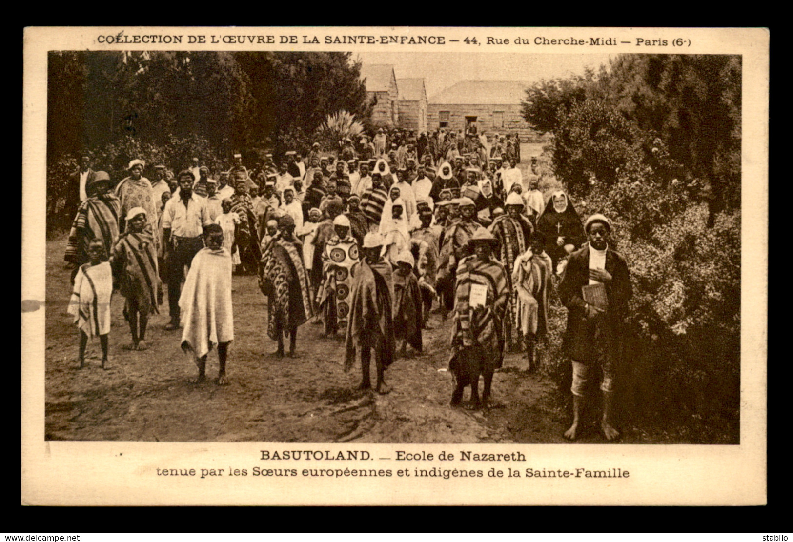 MISSIONS - SOEURS EUROPEENNES ET INDIGENES DE LA STE-FAMILLE - AFRIQUE DU SUD - BASUTOLAND - ECOLE DE NAZARETH - Missioni