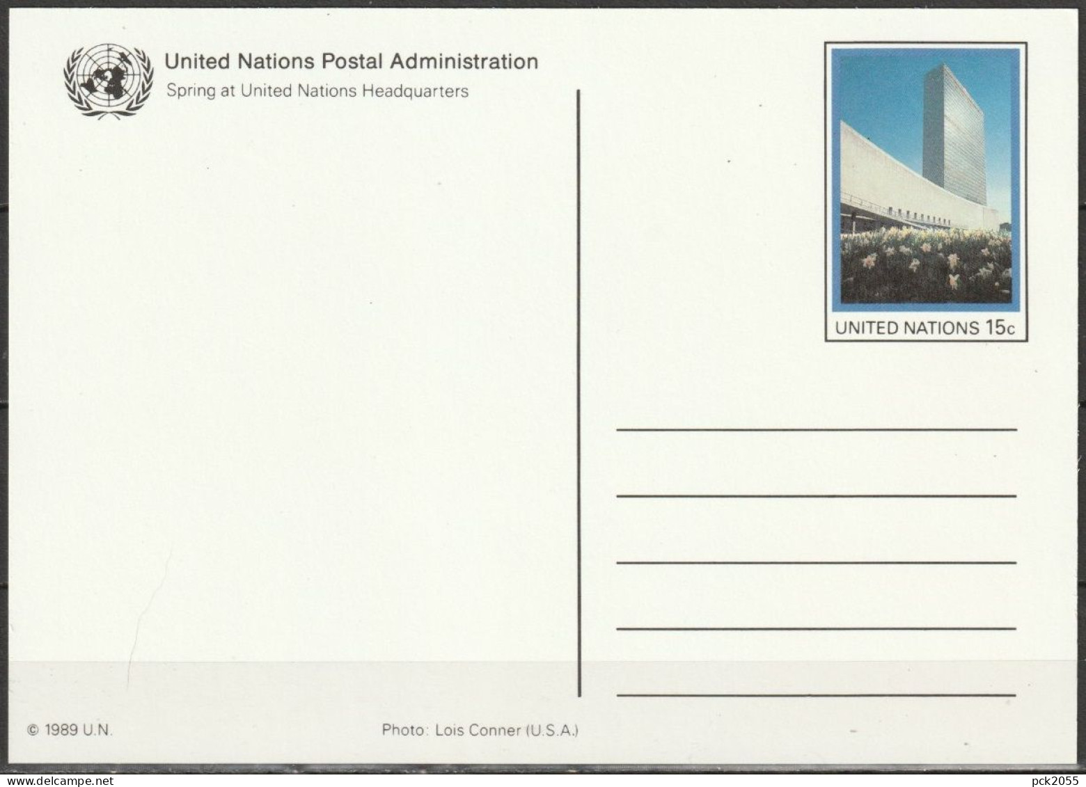 UNO New York 1989  Ganzsache  Mi-Nr. P 12 UNO Hauptquartier  Ungebraucht  (  D 4878  ) - Brieven En Documenten