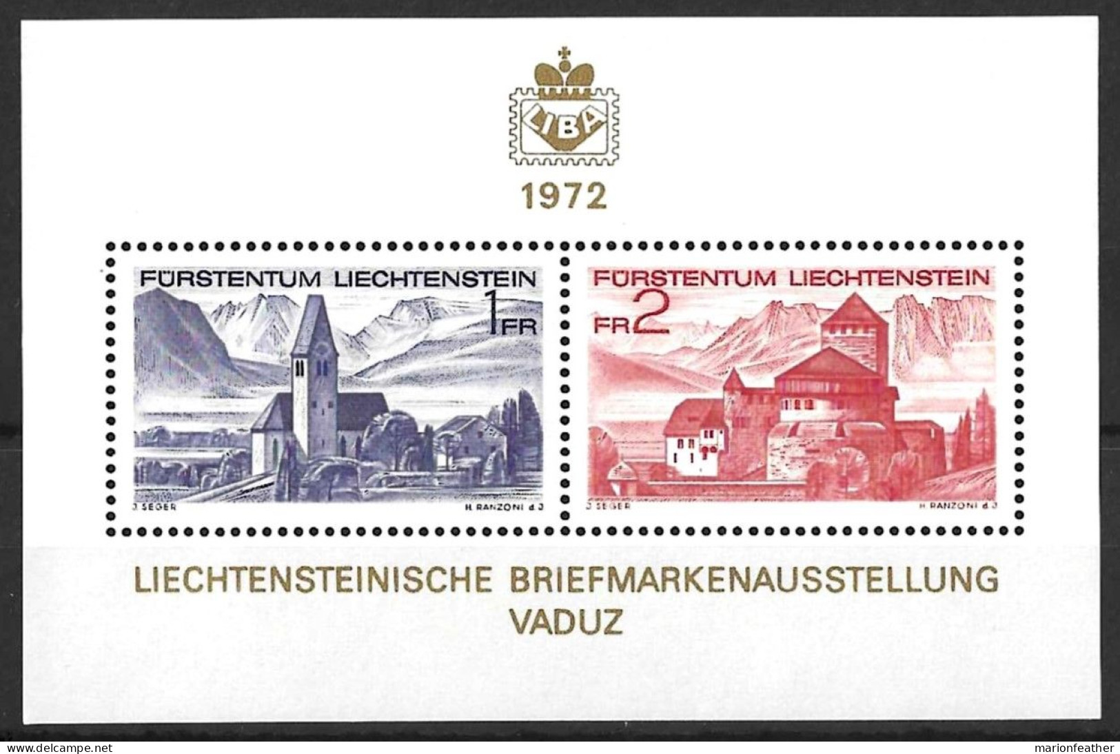 LIECHTENSTEIN......." 1972..".....STAMP , MINI SHEET....K446...MNH...... - Ungebraucht