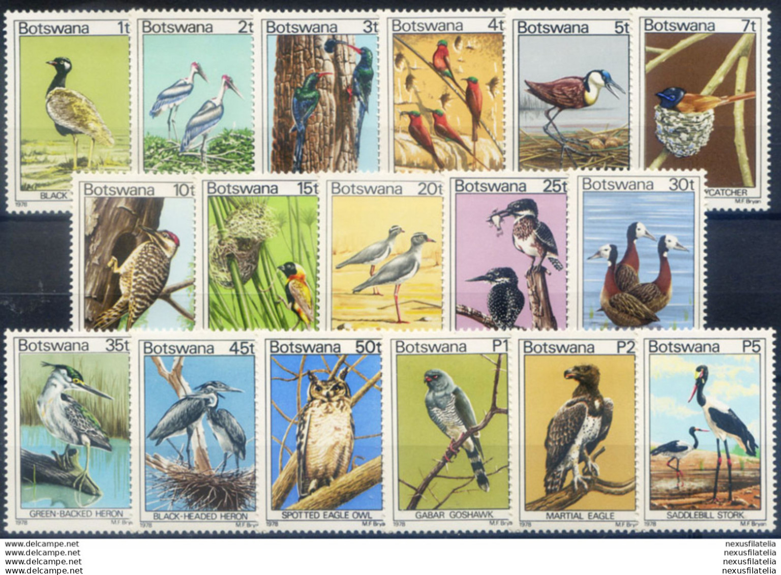 Fauna. Uccelli 1978. - Botswana (1966-...)