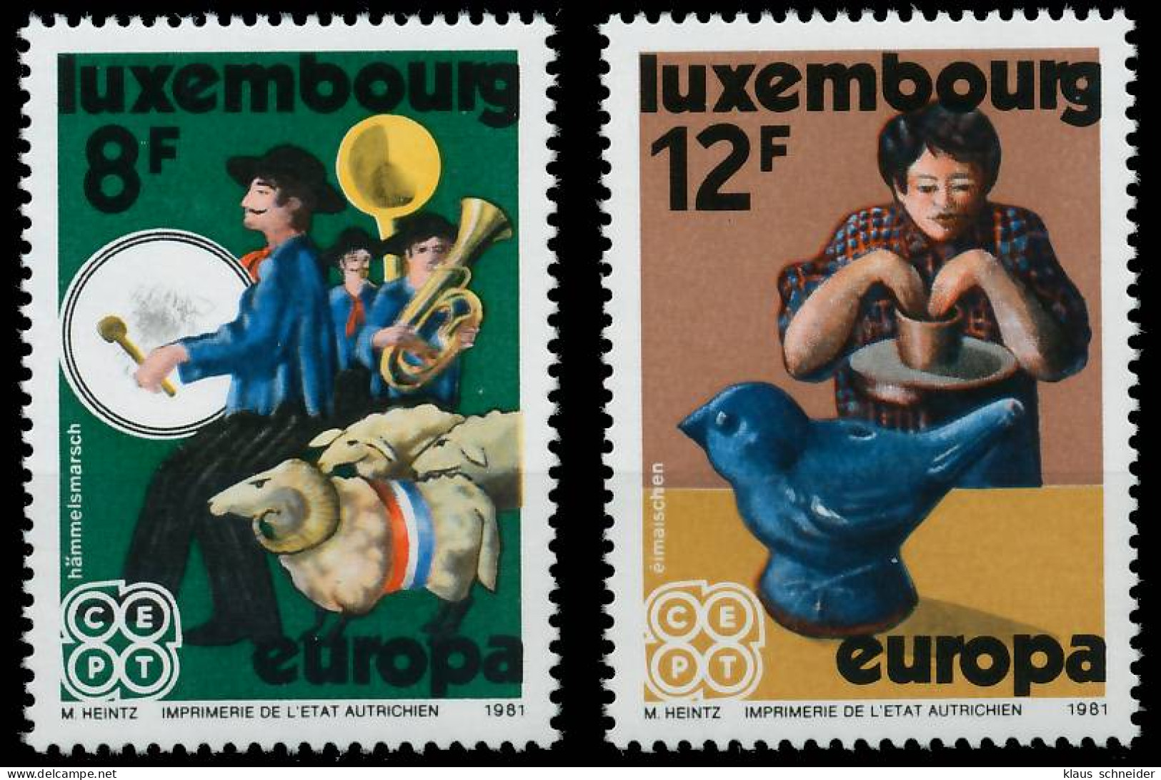 LUXEMBURG 1981 Nr 1031-1032 Postfrisch S1D793E - Unused Stamps