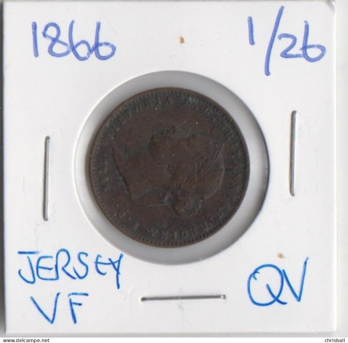 Jersey 1866 Coin Queen Victoria One Twentysixth Of A Shilling Condition Very Fine - Jersey