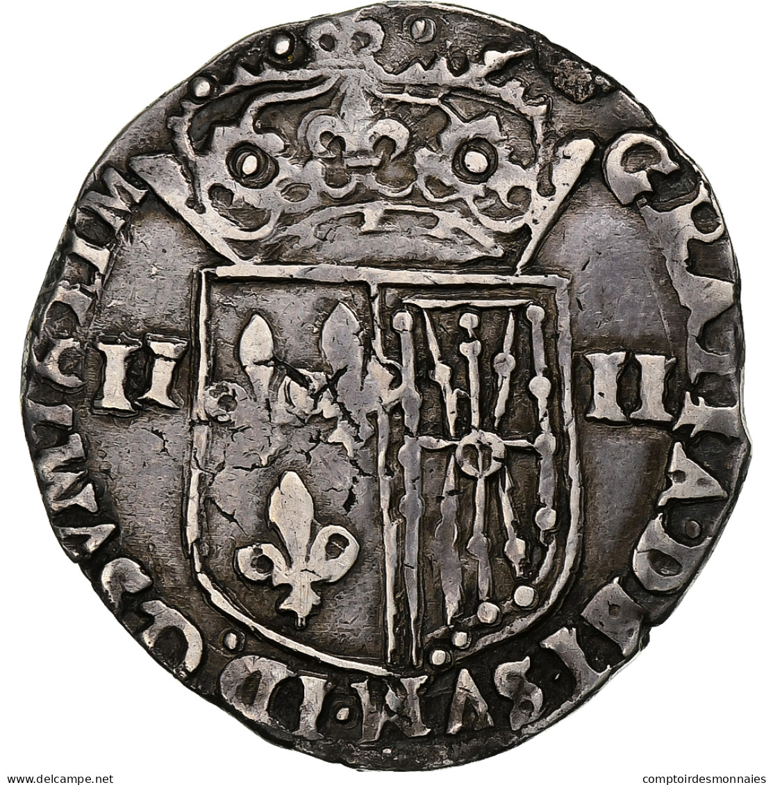 France, Louis XIII, 1/4 Écu De Navarre, 1621, Saint-Palais, Argent, TTB - 1589-1610 Heinrich IV.