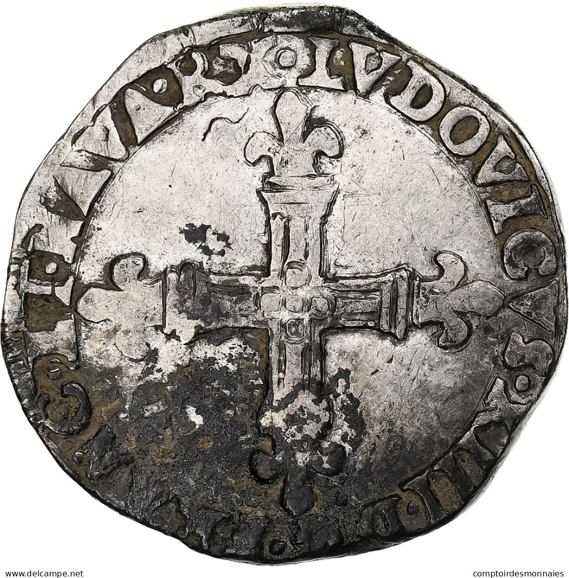 France, Louis XIII, 1/4 Écu De Navarre, 1616, Saint-Palais, Argent, TTB - 1589-1610 Hendrik IV