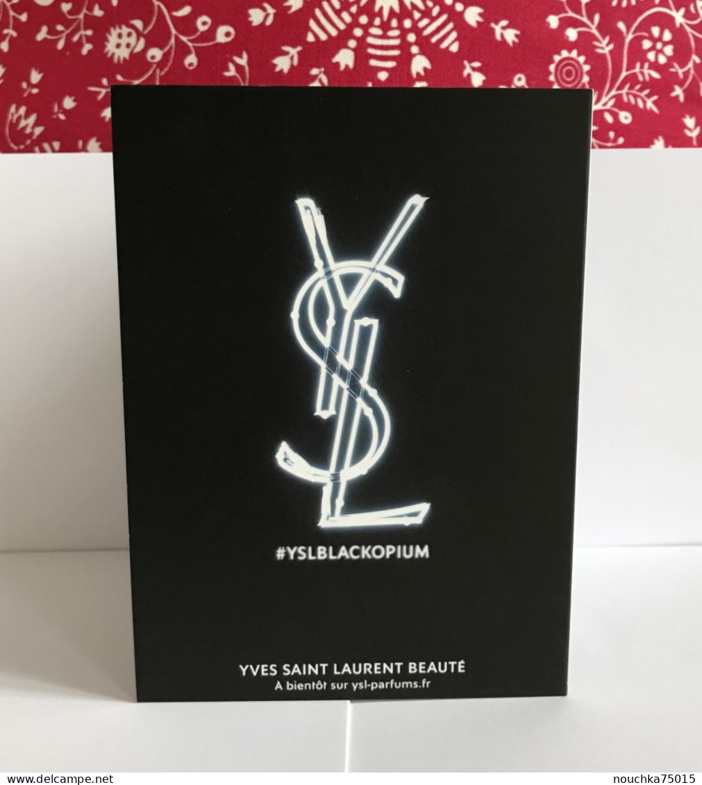 YSL (Yves Saint Laurent) - Black Opium, Carte Double - Modernes (à Partir De 1961)