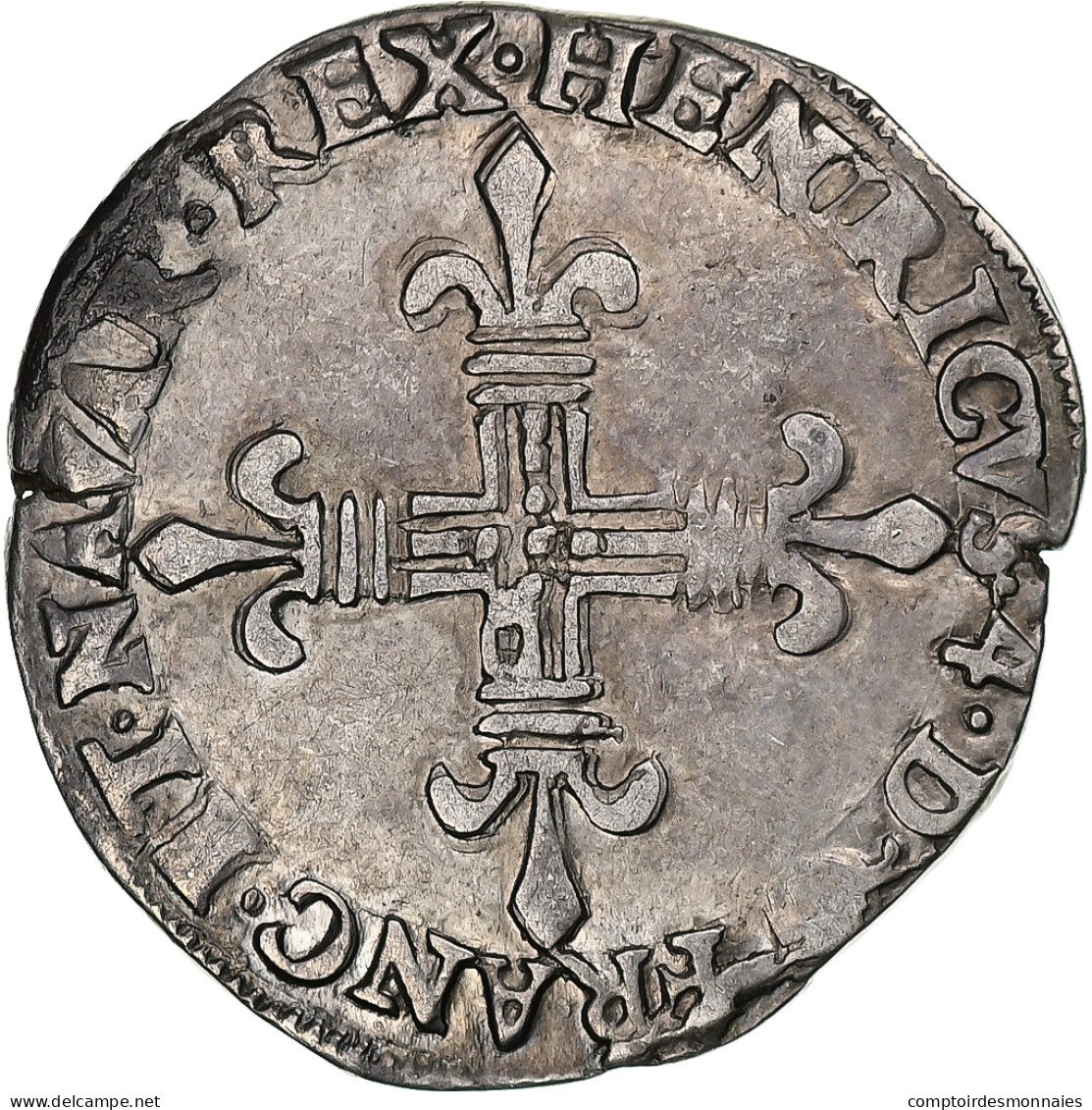 France, Henri IV, 1/4 Écu De Navarre, 1601, Saint-Palais, Argent, TTB+ - 1589-1610 Henri IV Le Vert-Galant