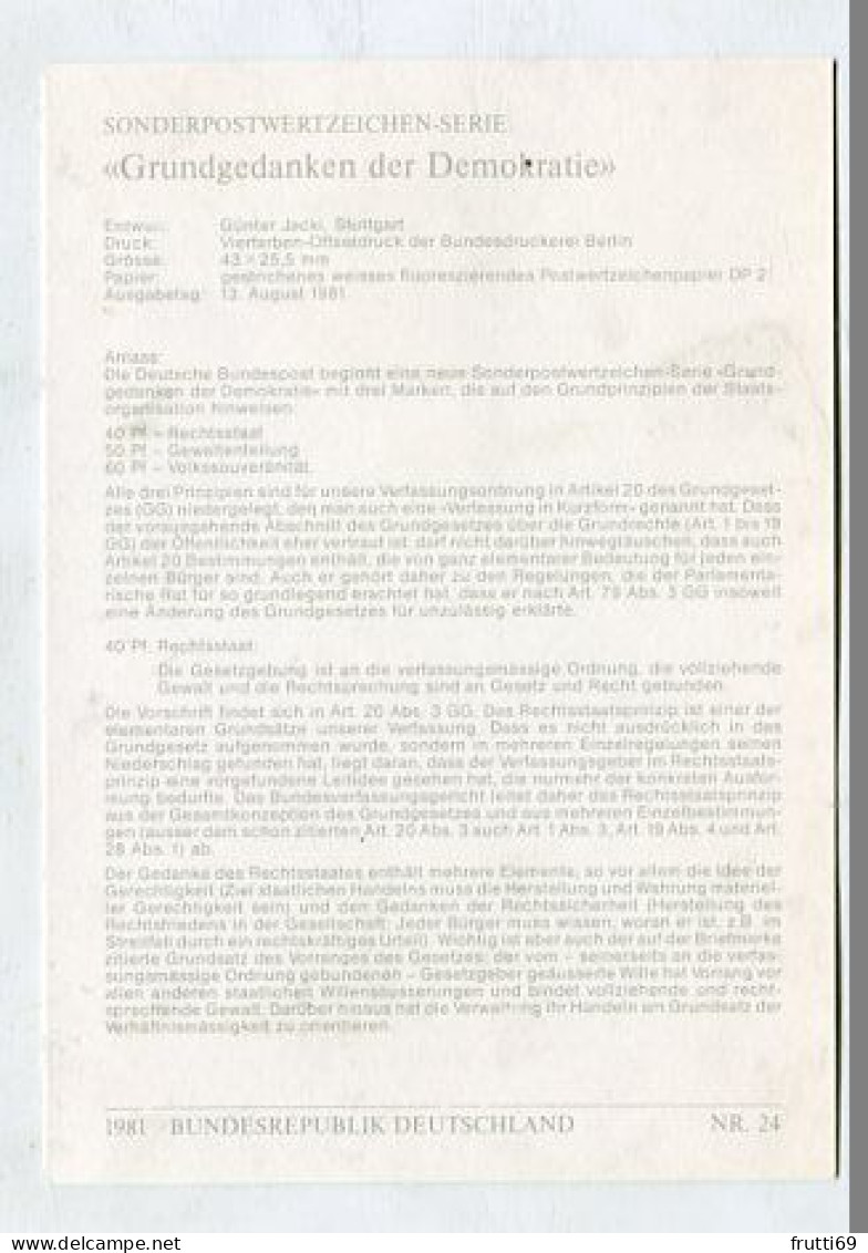 MC 211876 GERMANY - 1981 - Grundgedanken Der Demokratie - 1981-2000