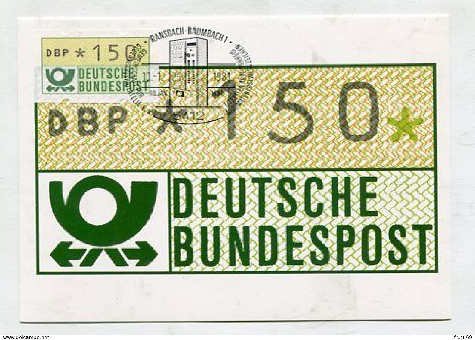 MC 211898 GERMANY - 1981 - Automaten-Postwertzeichen - 1981-2000